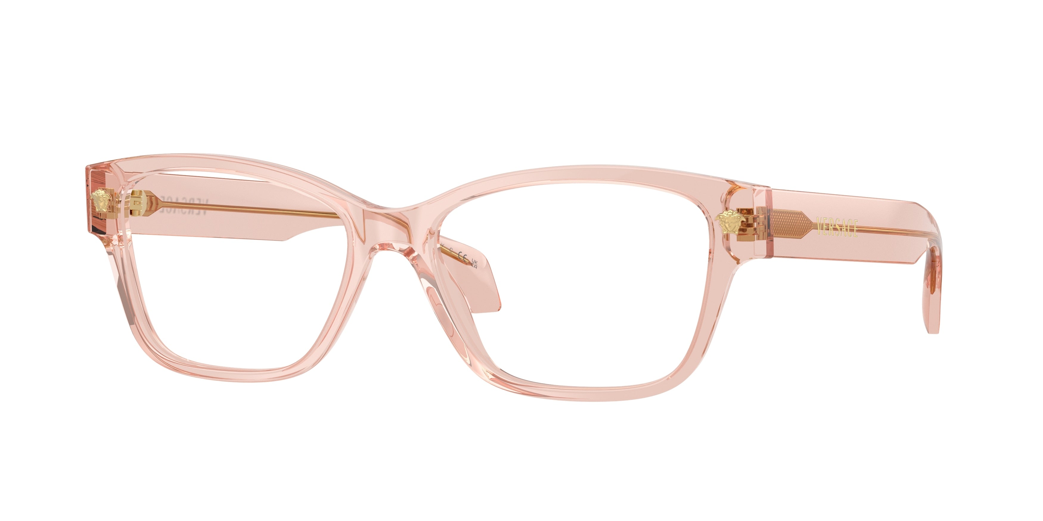 Versace VE3392 Cat Eye Eyeglasses 5339-Transparent Pink 54-140-16 - Color Map Pink
