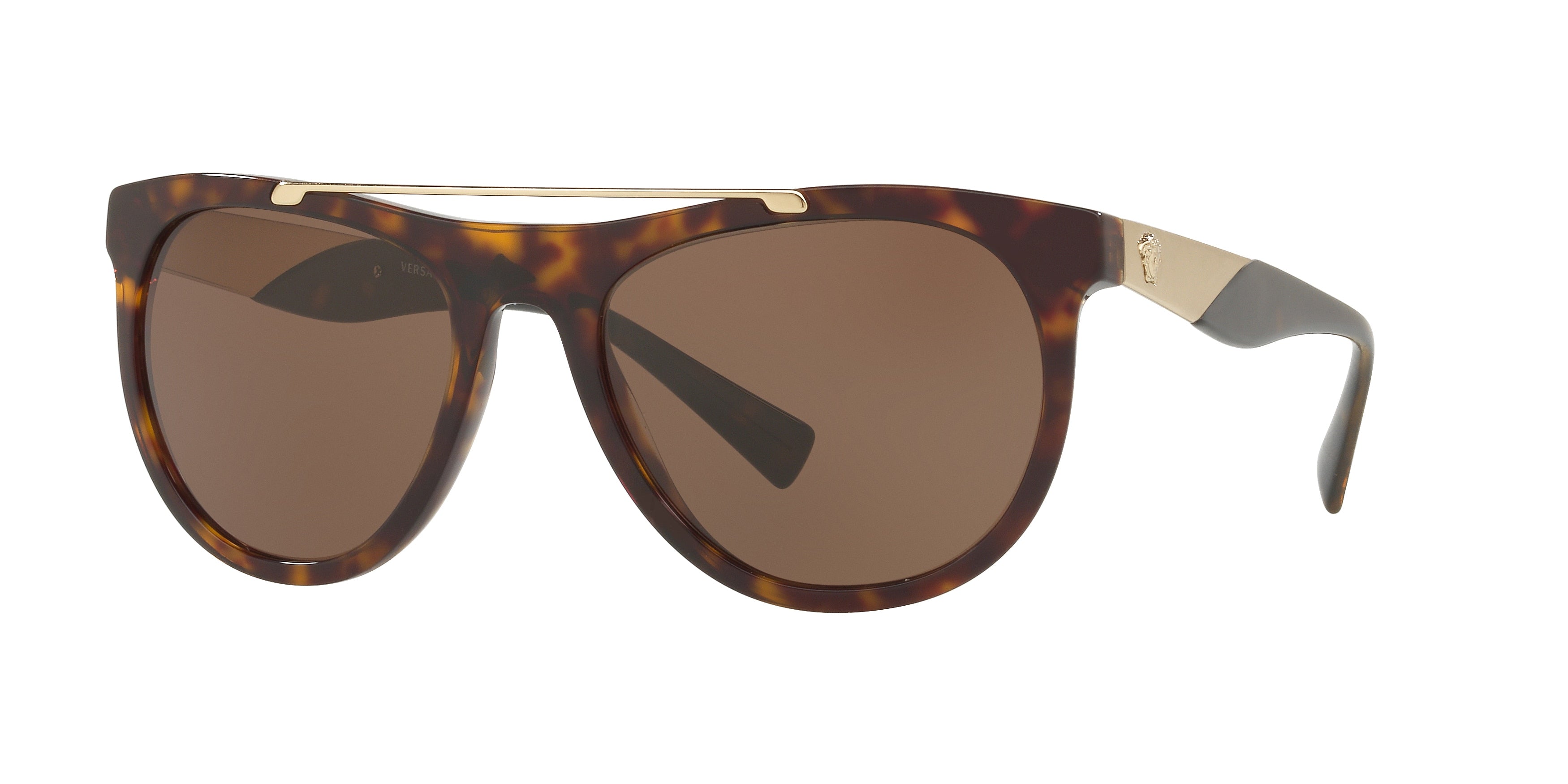 Versace VE4347 Pilot Sunglasses  108/73-Havana 56-145-19 - Color Map Tortoise