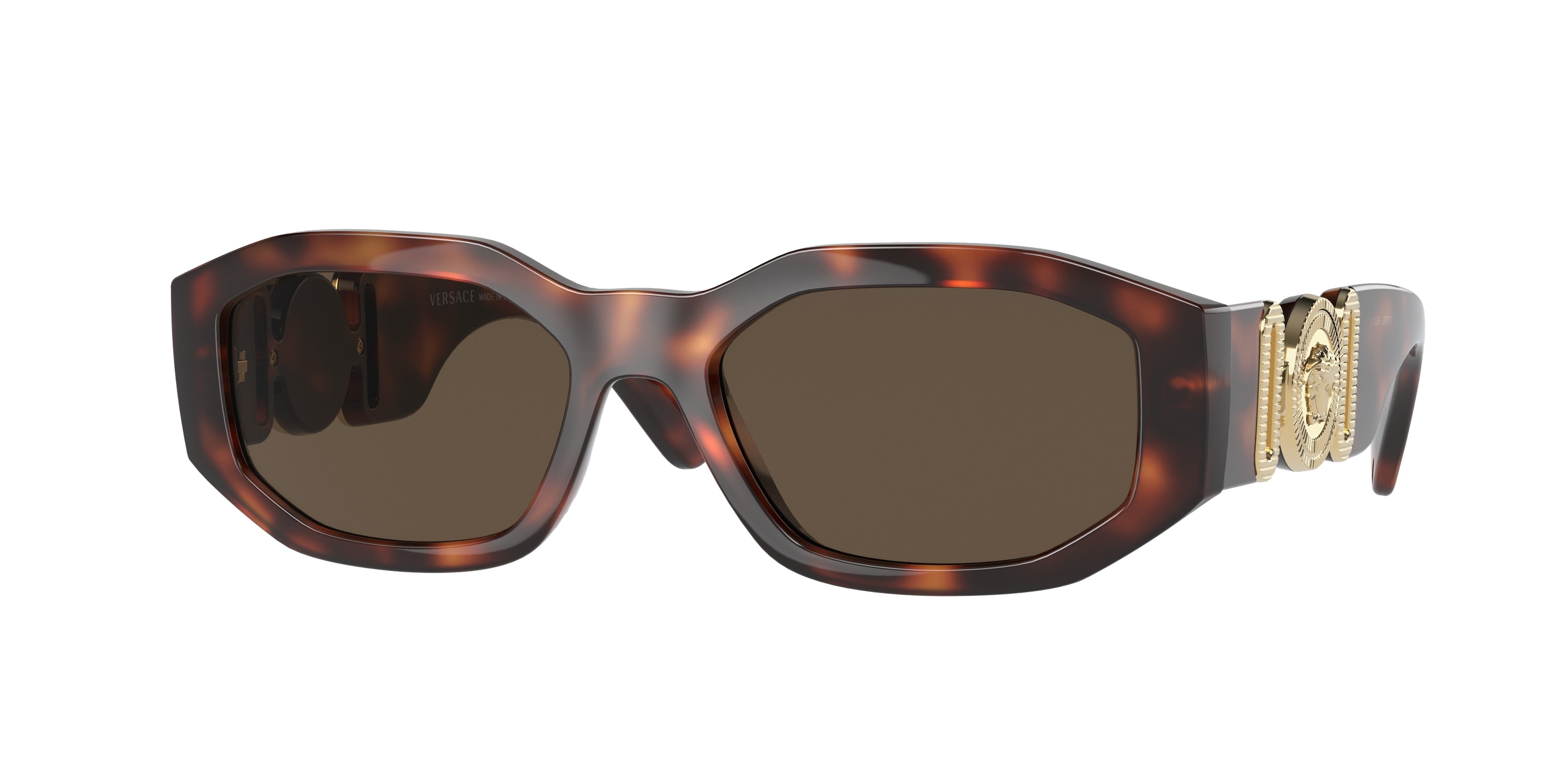 Versace VE4361F Irregular Sunglasses 521773-Havana 55-140-18 - Color Map Tortoise