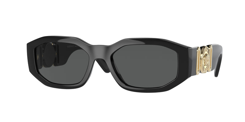 Versace VE4361F Irregular Sunglasses GB1/87-Black 55-140-18 - Color Map Black