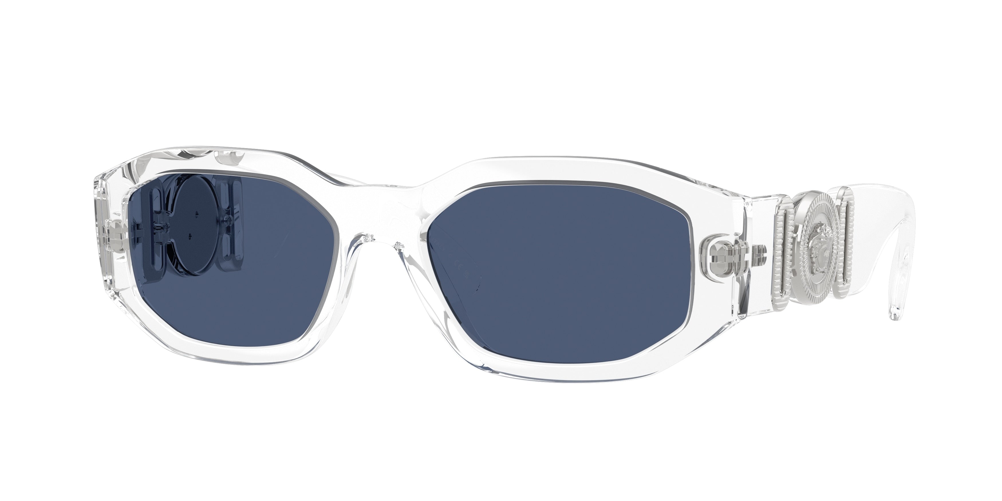 Versace 43mm Irregular Sunglasses Versace Mens Authentic VERSACE 43MM Rimless Sunglasses Gray  main image 3
