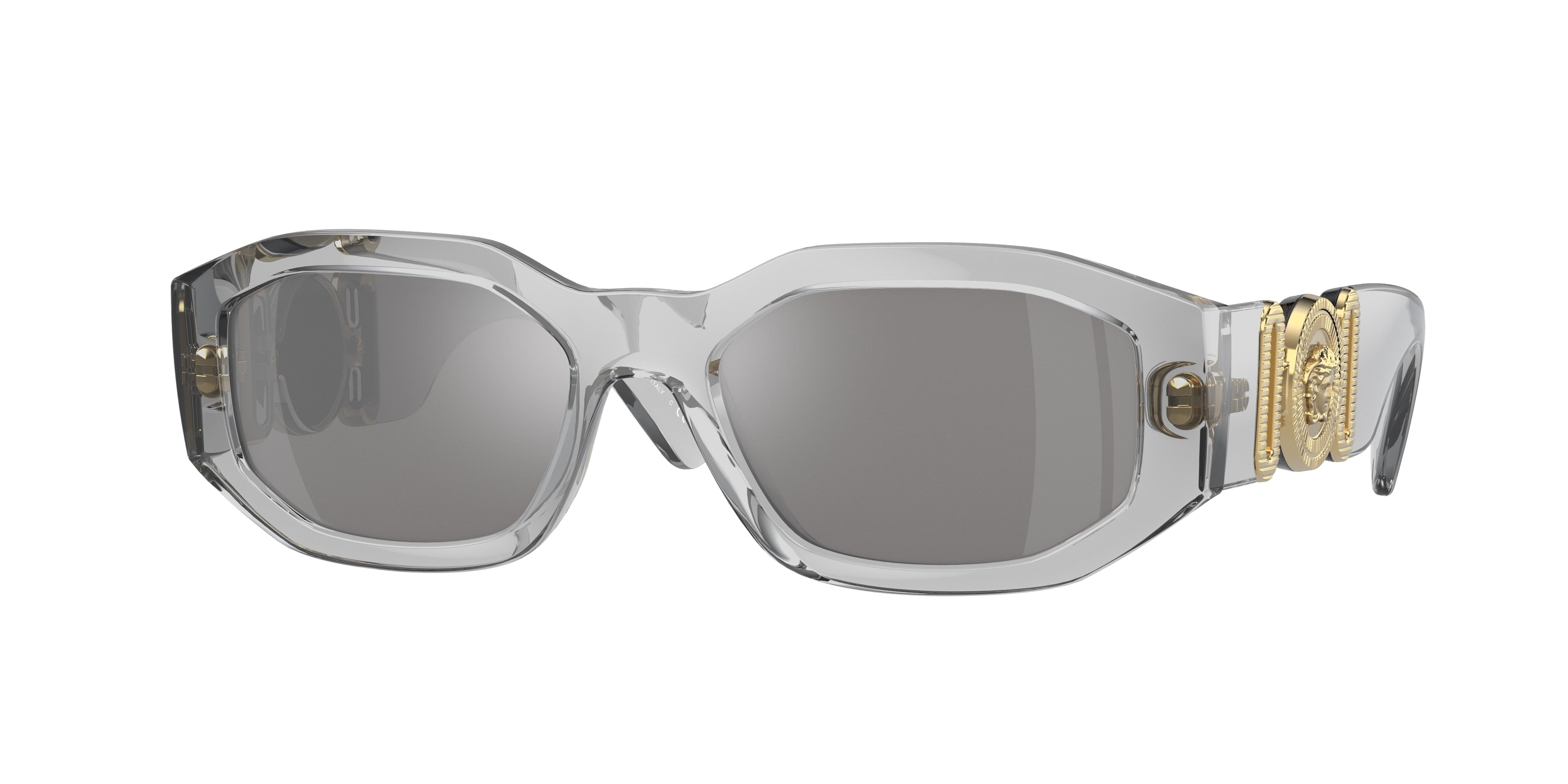 Versace VE4361 Irregular Sunglasses 311/6G-Transparent Grey 53-140-18 - Color Map Grey