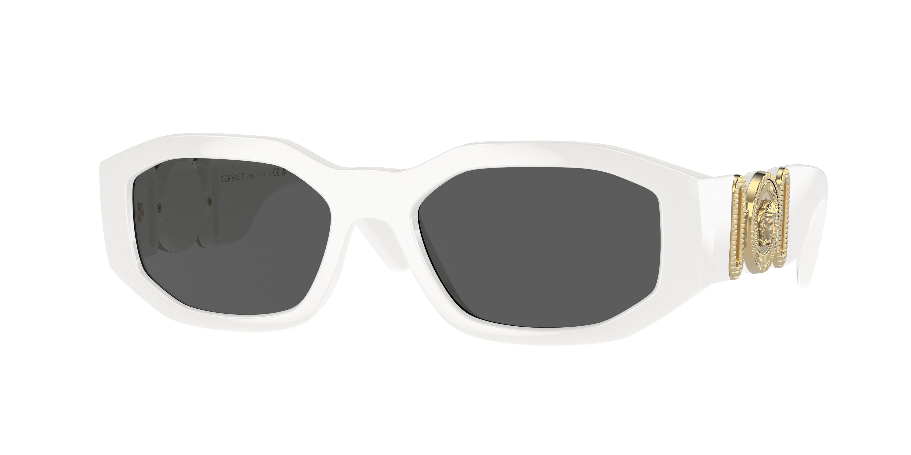 Versace VE4361 Irregular Sunglasses 401/87-White 53-140-18 - Color Map White