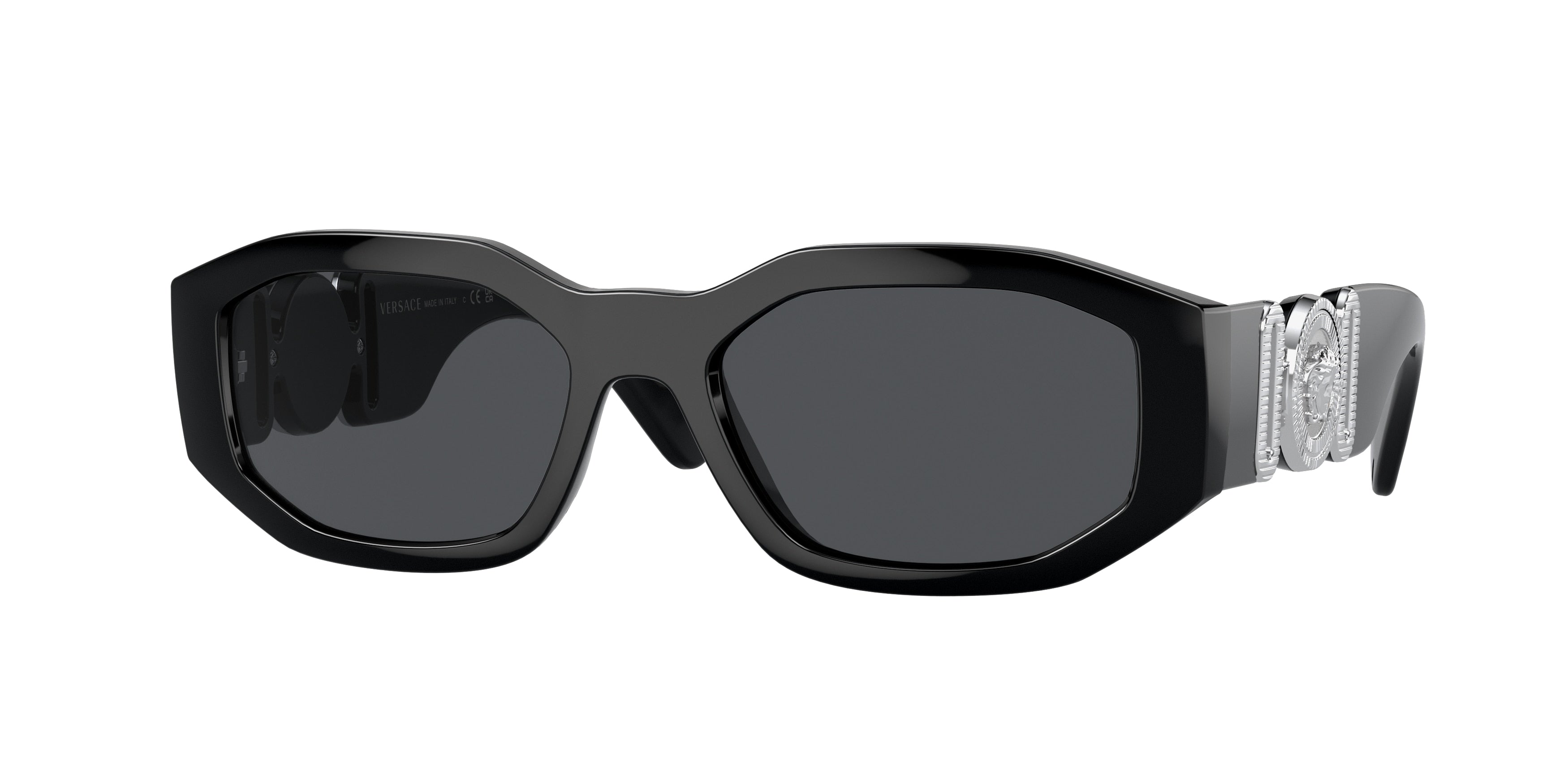 Versace VE4361 Irregular Sunglasses 542287-Black 53-140-18 - Color Map Black