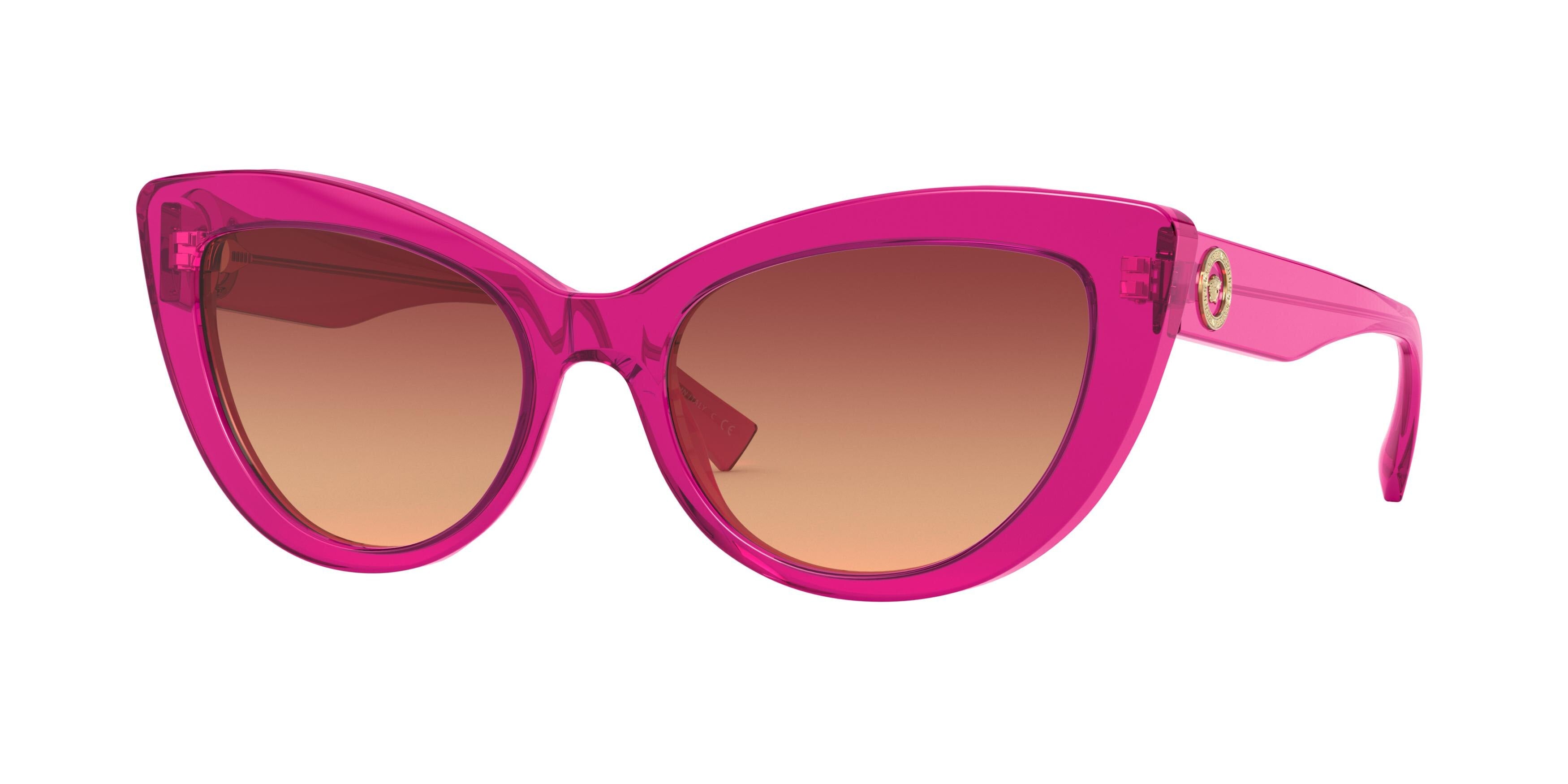 Versace VE4388 Butterfly Sunglasses 5334W8-Transparent Violet 54-140-18 - Color Map Violet