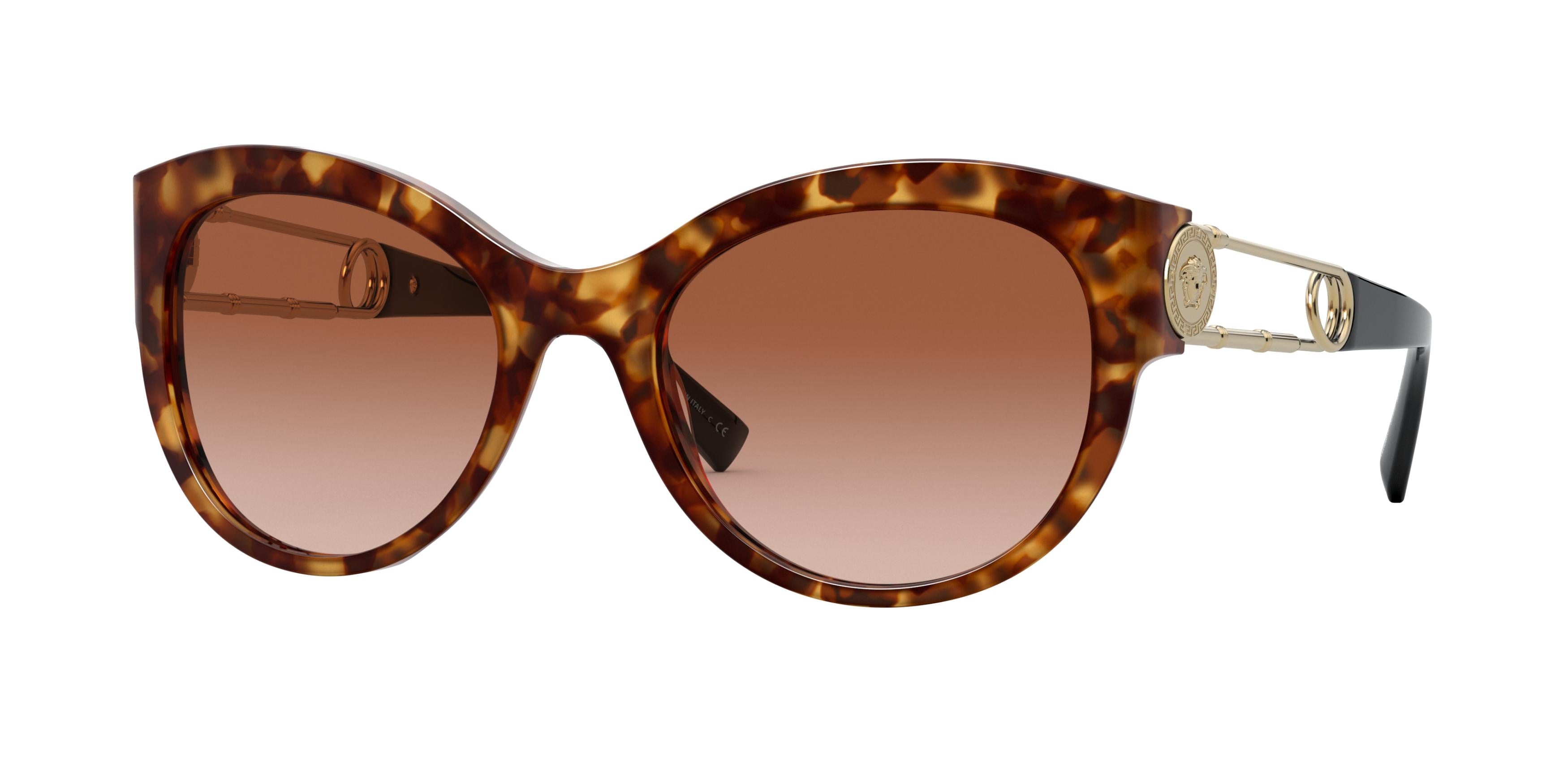 Versace VE4389F Rectangle Sunglasses 511913-Havana 55-140-20 - Color Map Tortoise