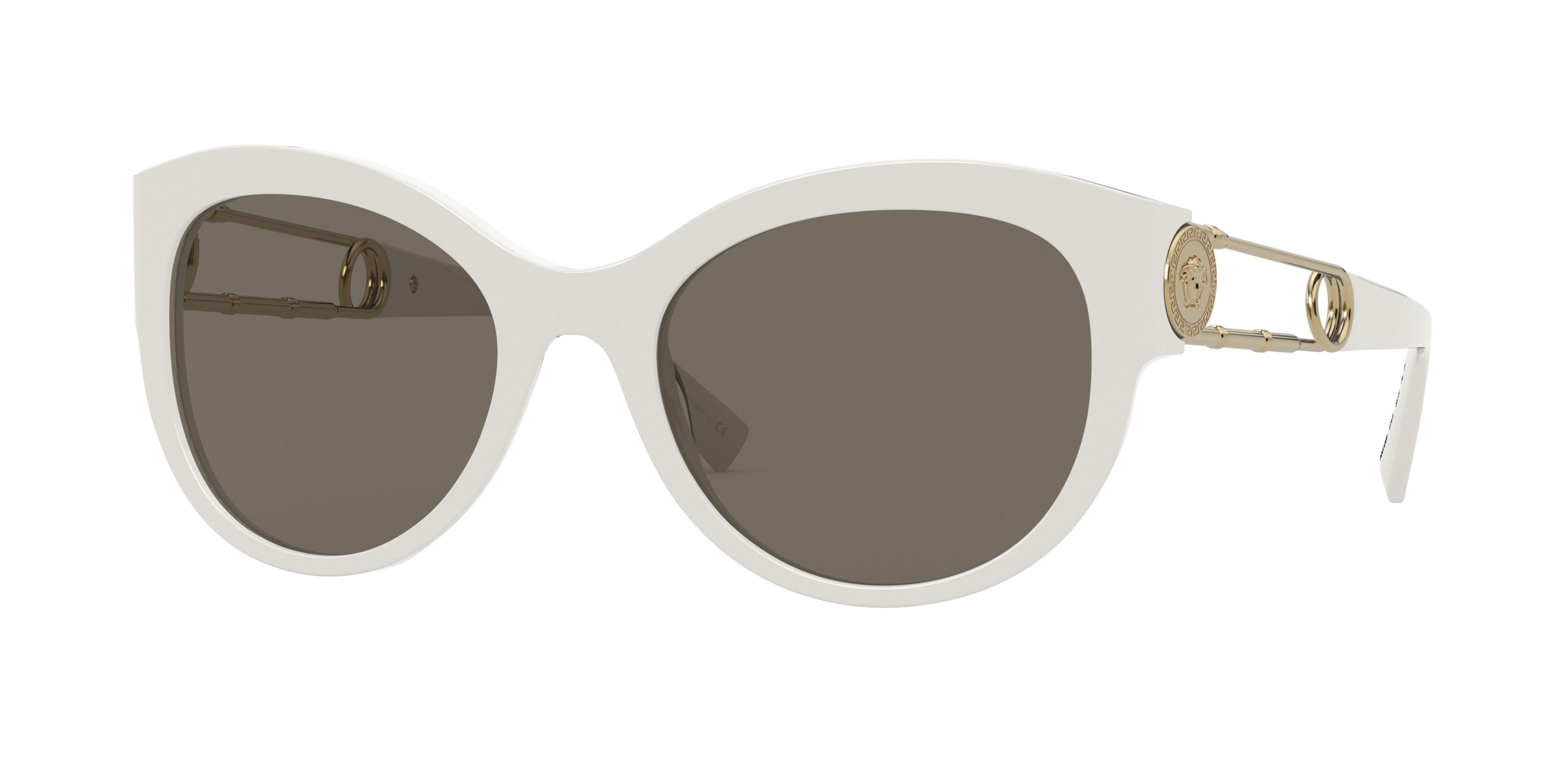 Versace VE4389 Rectangle Sunglasses 314/3-White 55-140-20 - Color Map White
