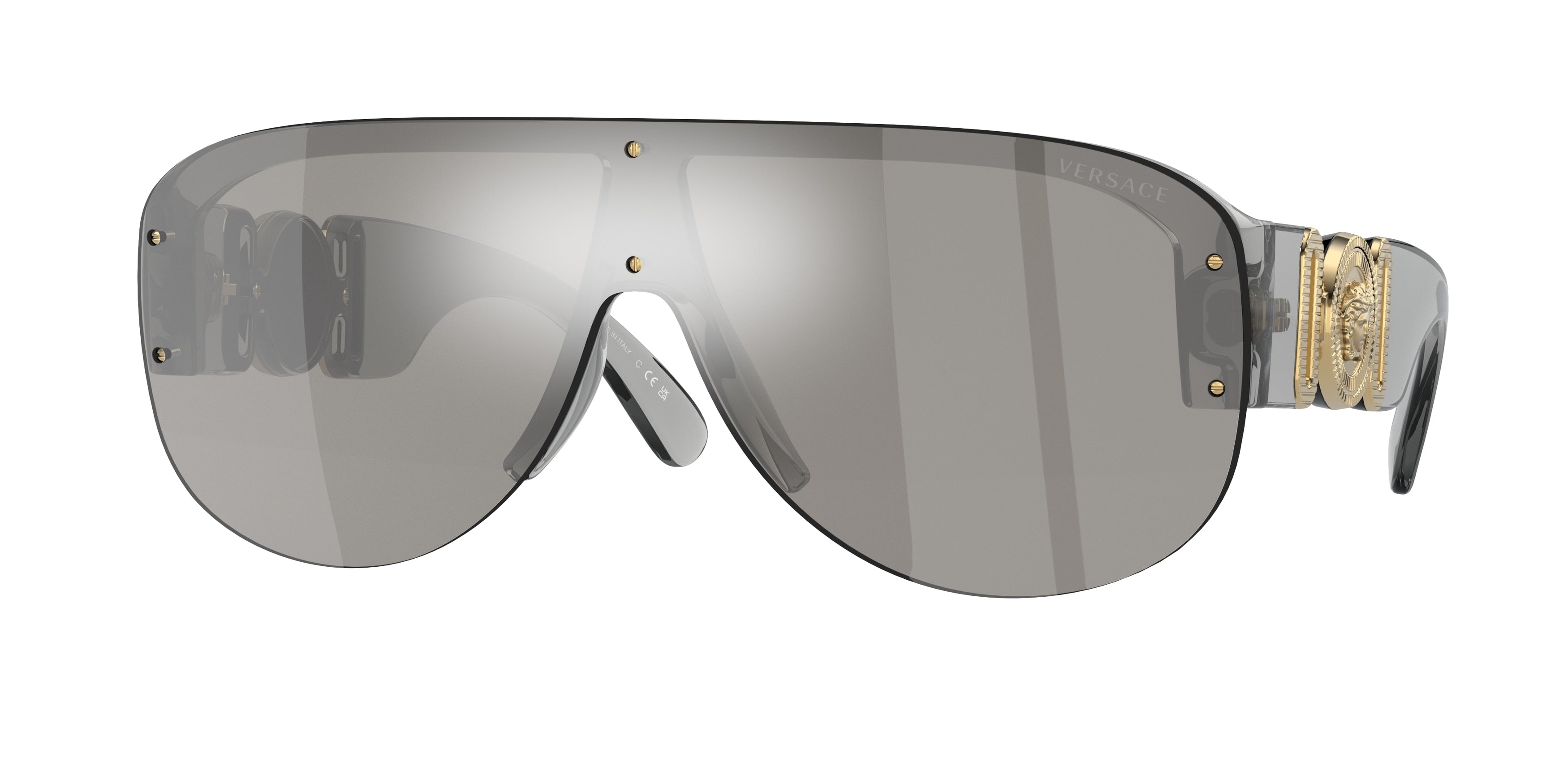 Versace VE4391 Irregular Sunglasses 311/6G-Transparent Grey 48-140-148 - Color Map Grey
