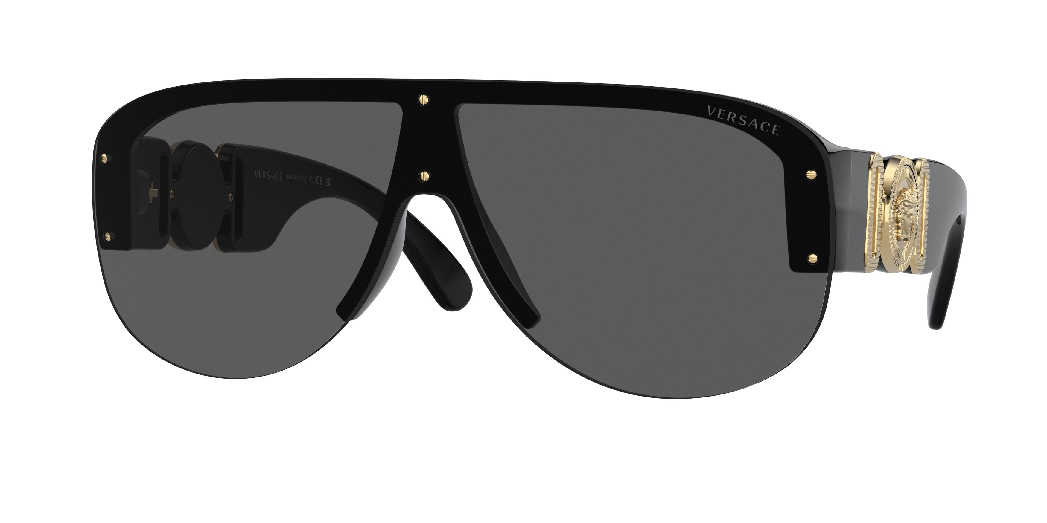 Versace VE4391 Irregular Sunglasses GB1/87-Black 48-140-148 - Color Map Black