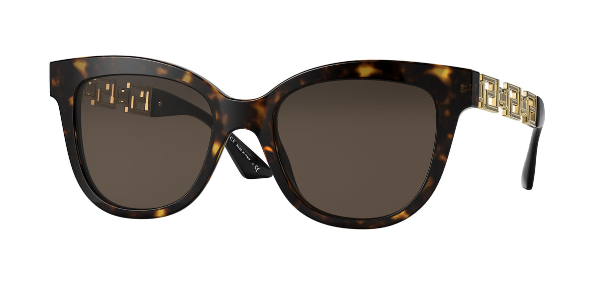 Versace VE4394 Cat Eye Sunglasses 108/73-Havana 54-145-20 - Color Map Tortoise