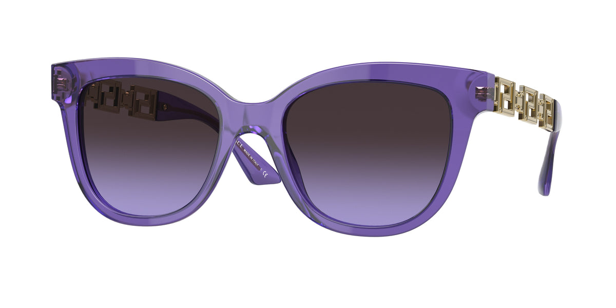 Versace VE4394 Cat Eye Sunglasses 53434Q-Transparent Violet 54-145-20 - Color Map Violet