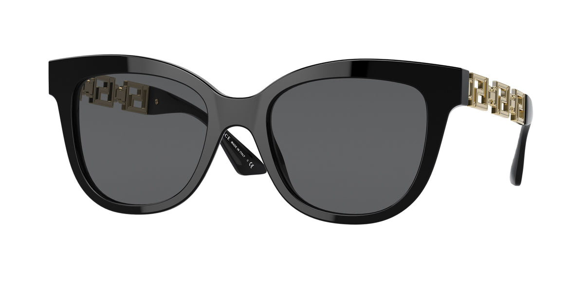 Versace VE4394 Cat Eye Sunglasses GB1/87-Black 54-145-20 - Color Map Black
