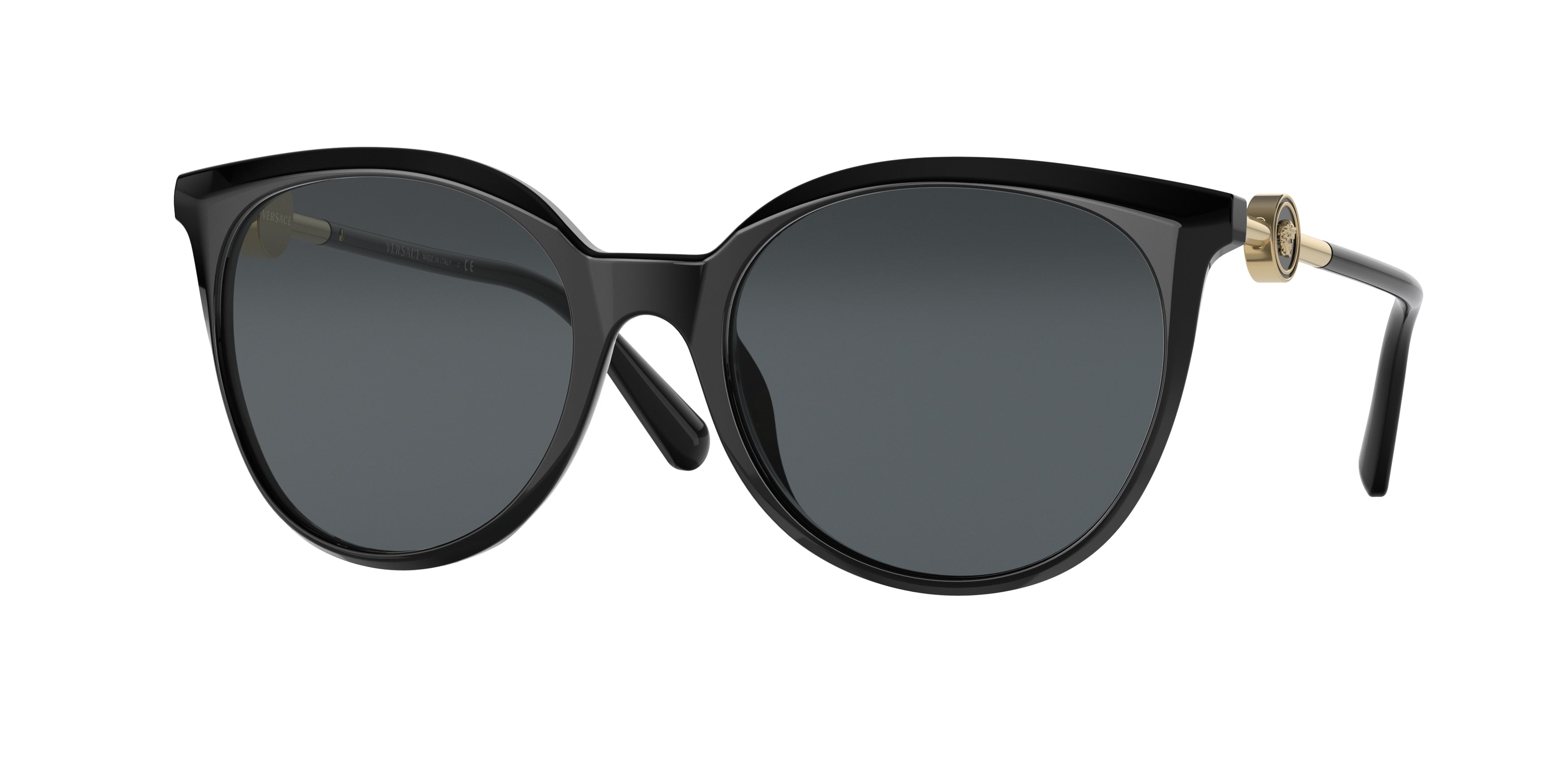 Versace VE4404 Phantos Sunglasses GB1/87-Black 55-140-19 - Color Map Black