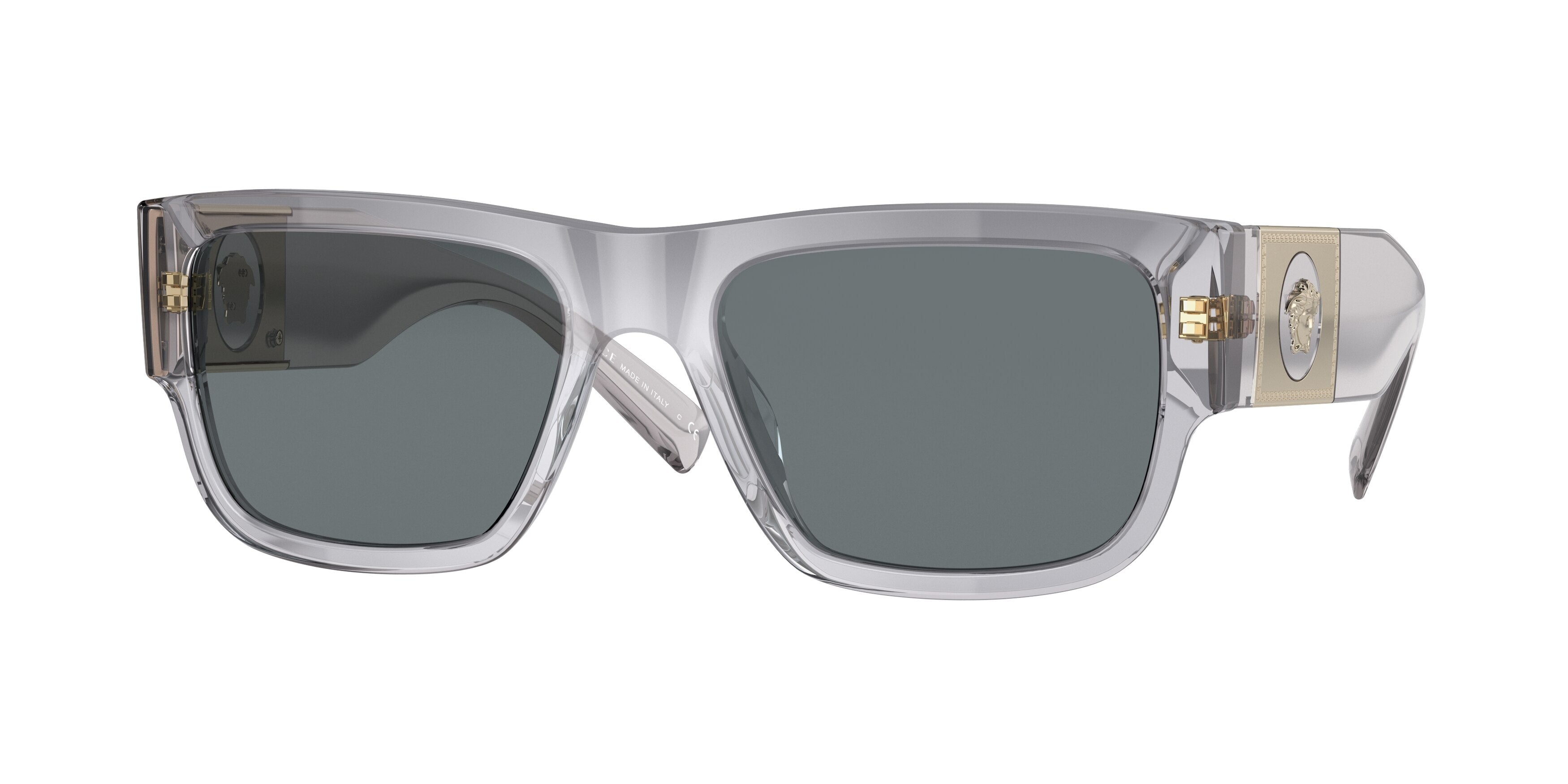 Versace VE4406 Rectangle Sunglasses 530580-Transparent Grey 56-140-19 - Color Map Grey