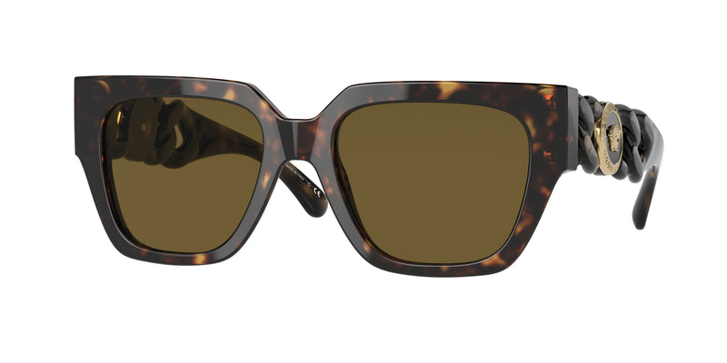 Versace VE4409 Square Sunglasses 108/73-Havana 53-140-19 - Color Map Tortoise