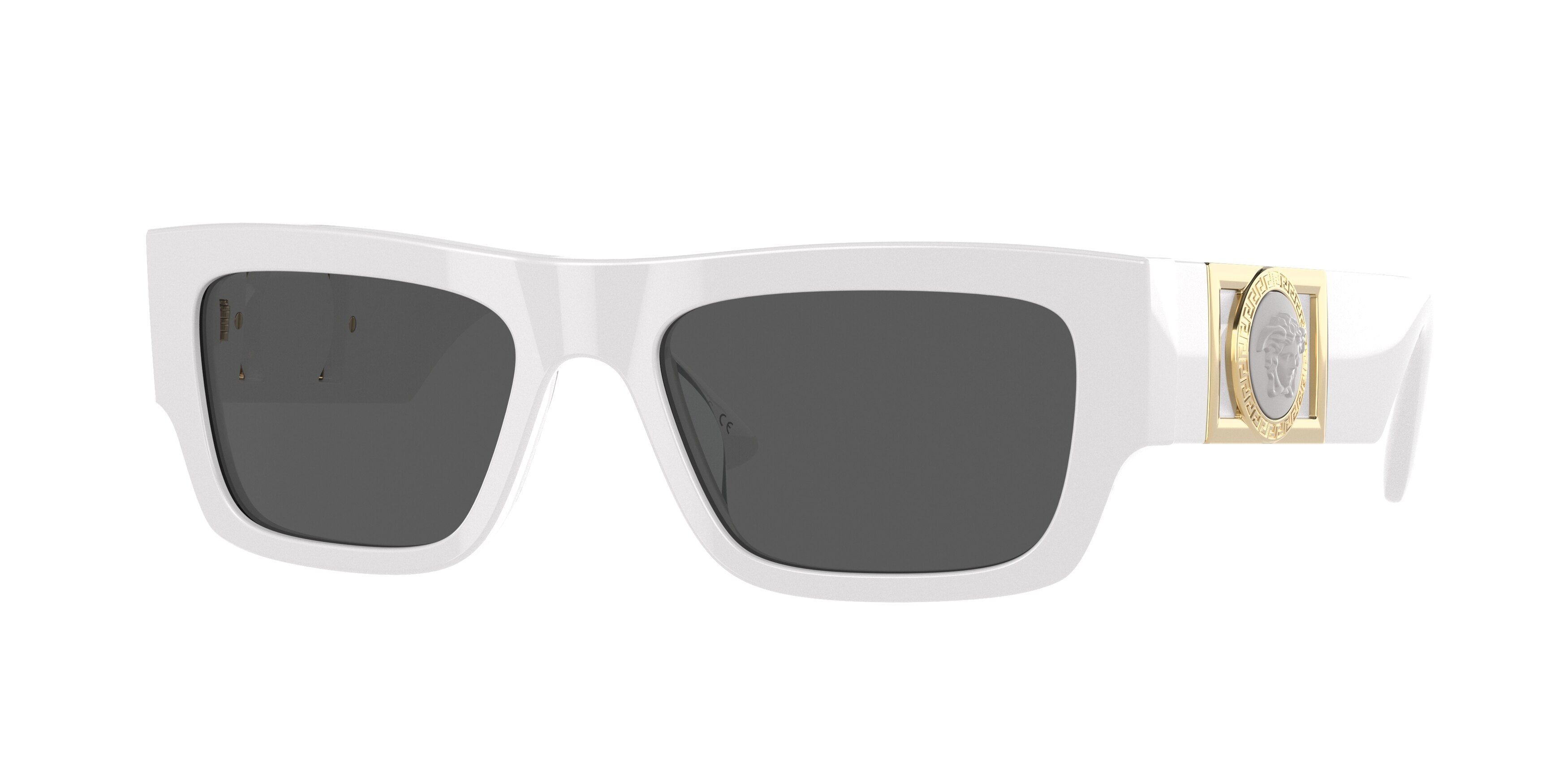 Versace VE4416U Rectangle Sunglasses 314/87-White 53-145-18 - Color Map White