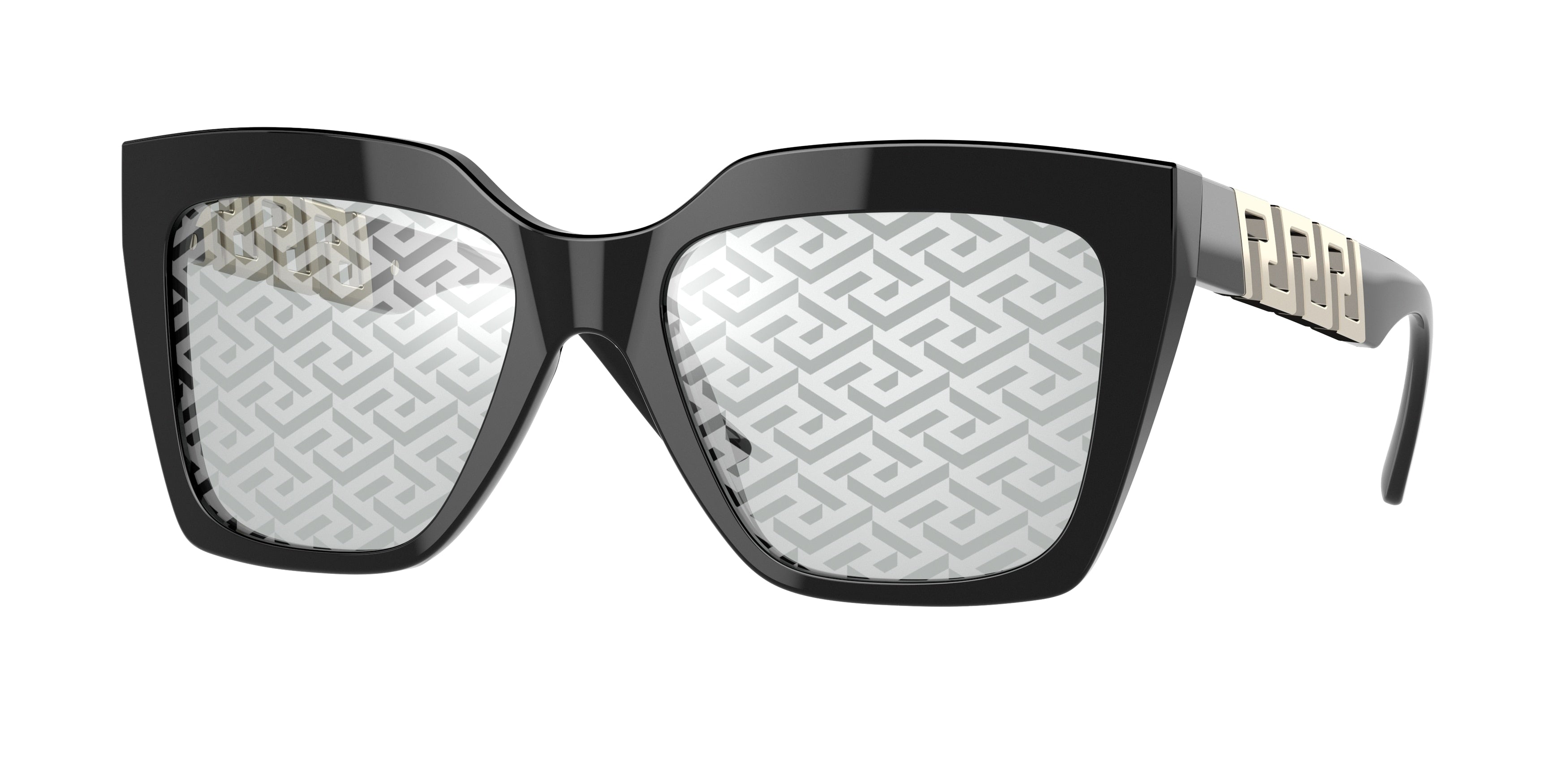 Versace VE4418 Square Sunglasses GB1/AL-Black 56-145-19 - Color Map Black