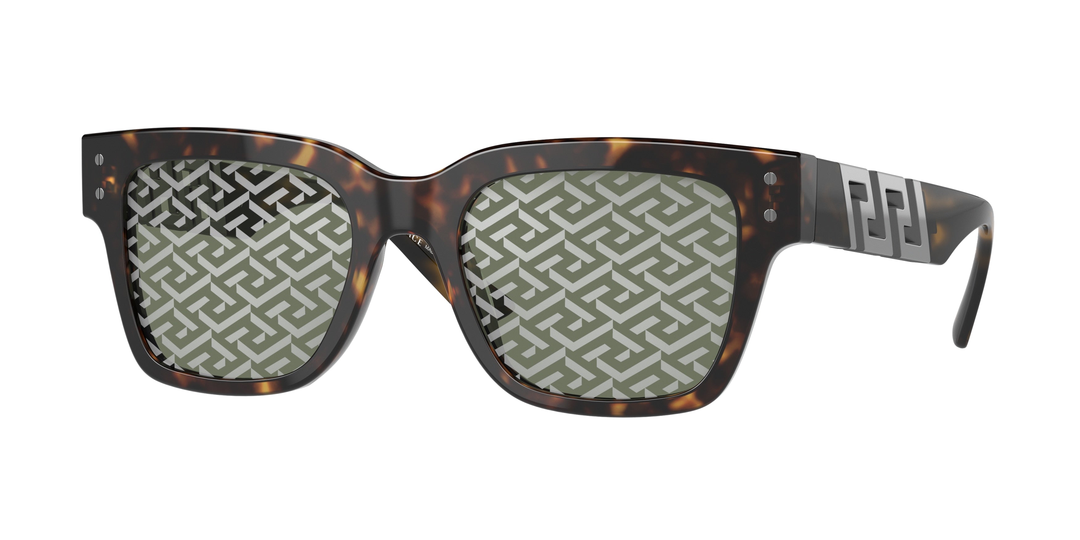 Versace VE4421 Rectangle Sunglasses 108/V8-Havana 52-145-20 - Color Map Tortoise