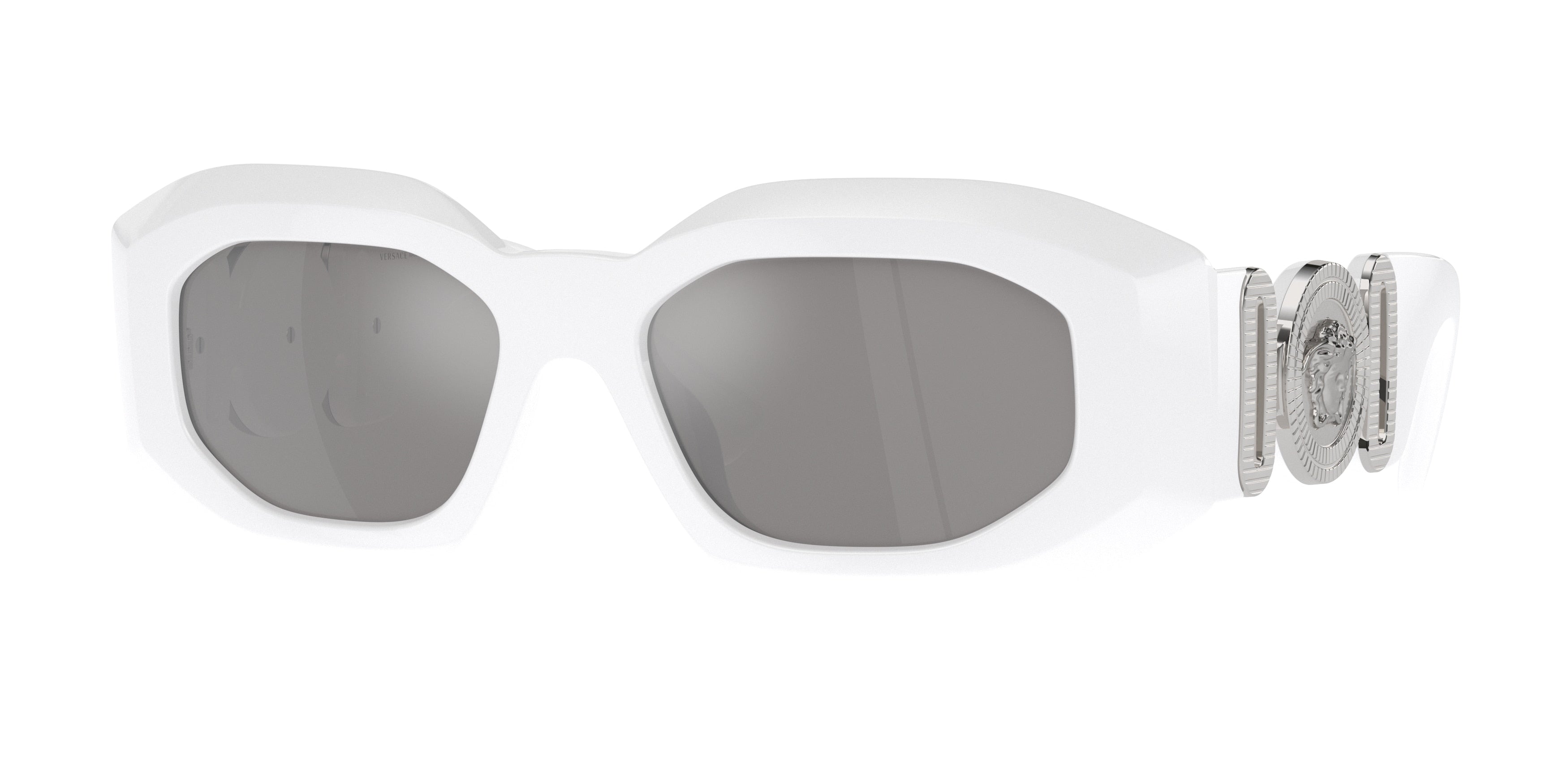 Versace VE4425U Irregular Sunglasses 314/6G-White 54-145-18 - Color Map White