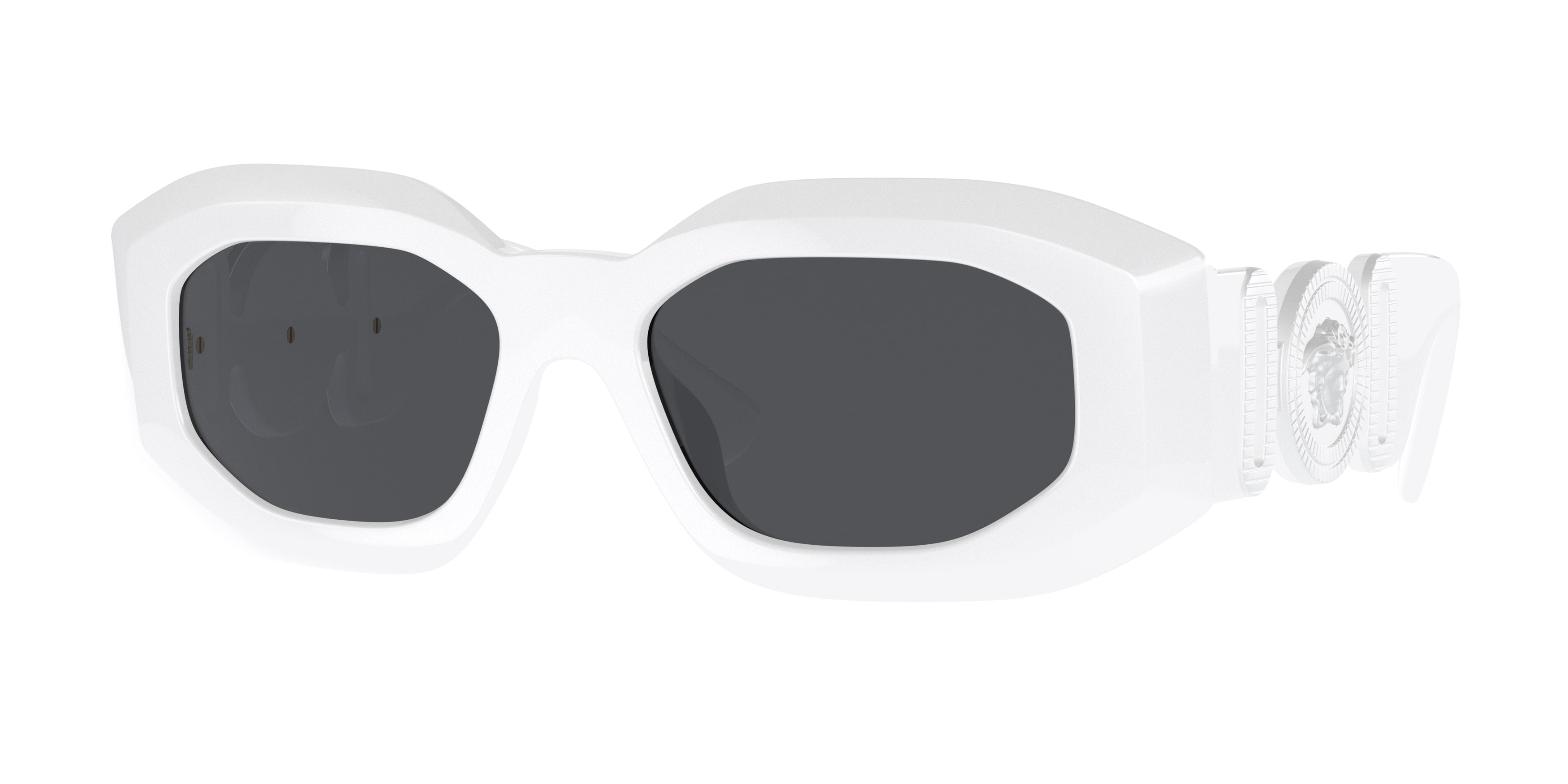 Versace VE4425U Irregular Sunglasses 543887-White 54-145-18 - Color Map White