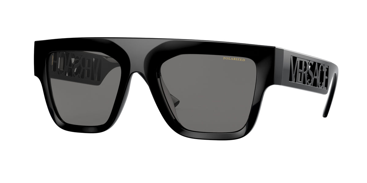 Versace VE4430U Rectangle Sunglasses GB1/81-Black 53-140-20 - Color Map Black