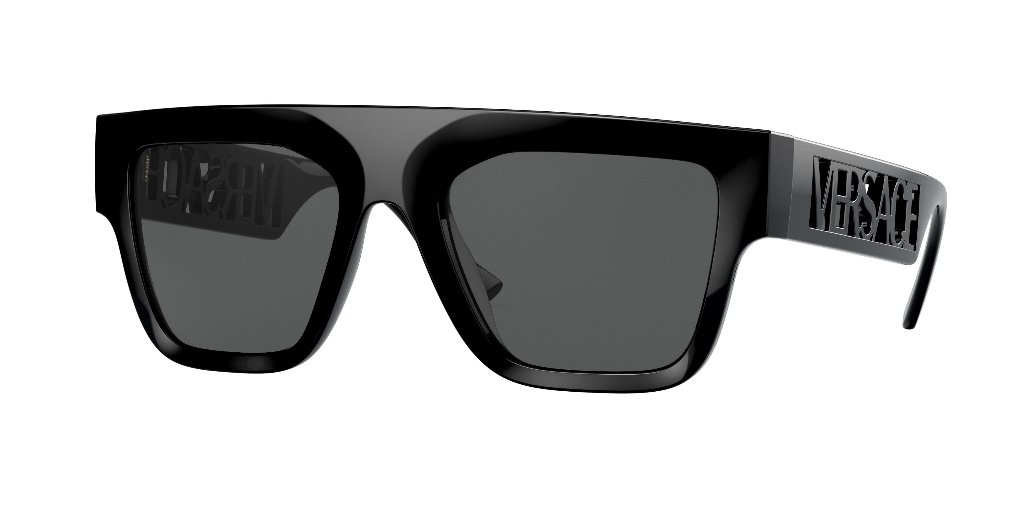 Versace VE4430U Rectangle Sunglasses GB1/87-Black 53-140-20 - Color Map Black