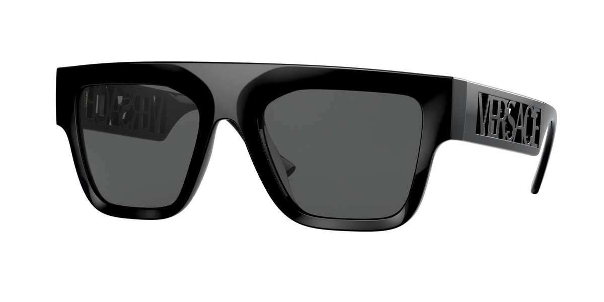 Versace VE4430U Rectangle Sunglasses GB1/87-Black 53-140-20 - Color Map Black