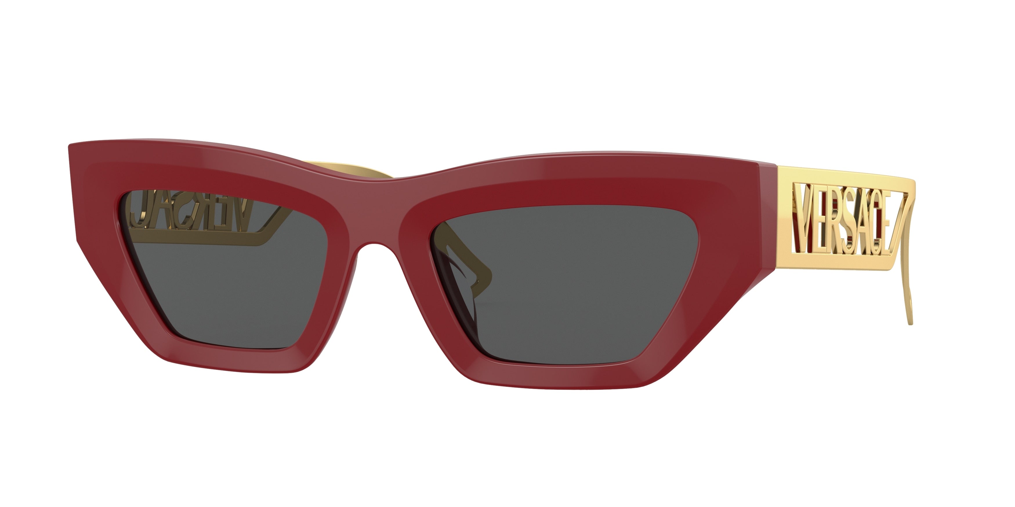 Versace VE4432U Irregular Sunglasses 538887-Red 53-145-20 - Color Map Red