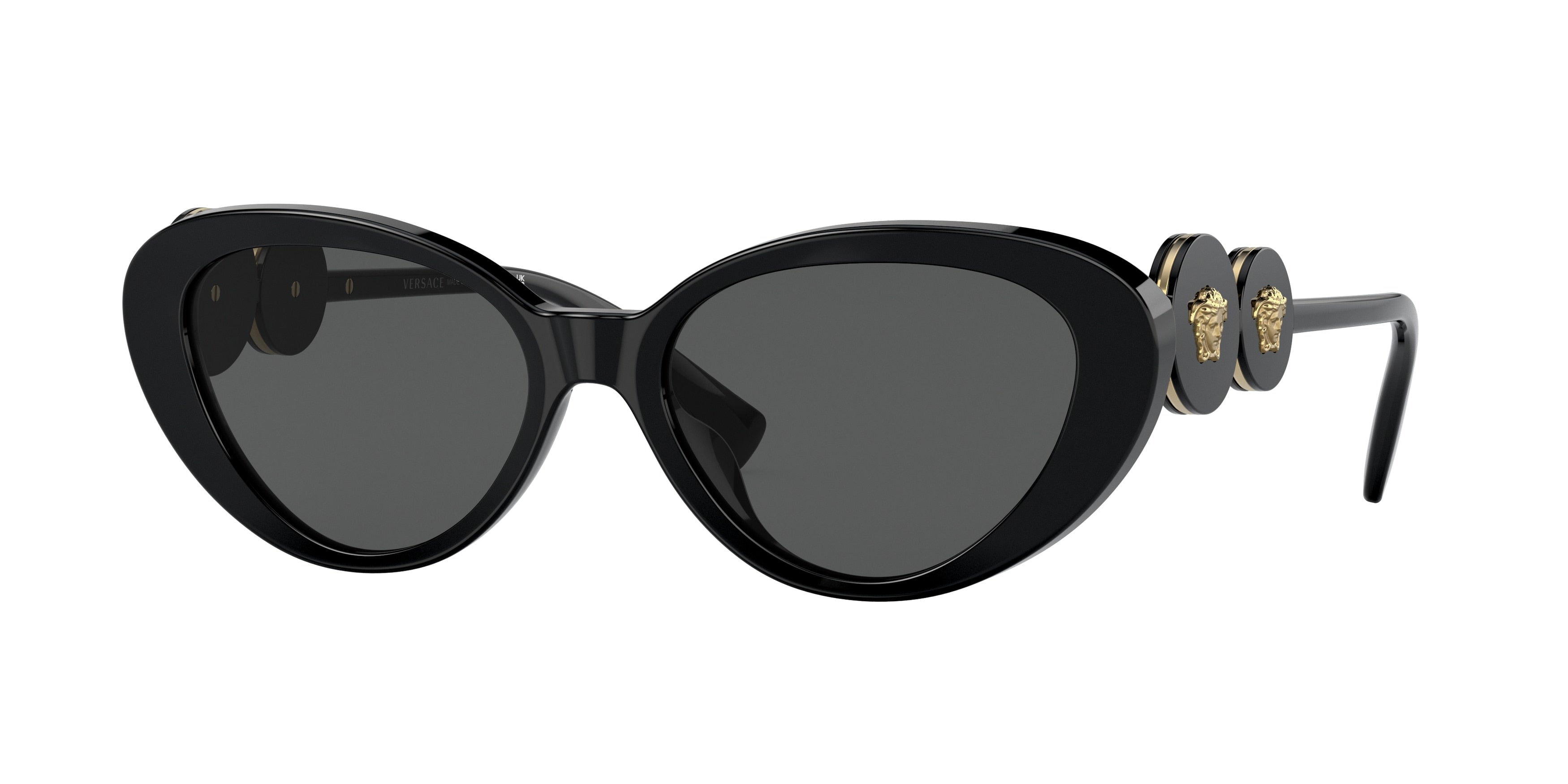 Versace VE4433U Cat Eye Sunglasses GB1/87-Black 54-145-17 - Color Map Black