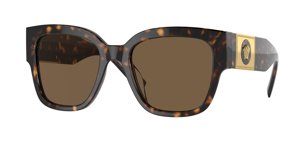 Versace VE4437U Pillow Sunglasses 108/73-Havana 54-140-20 - Color Map Tortoise