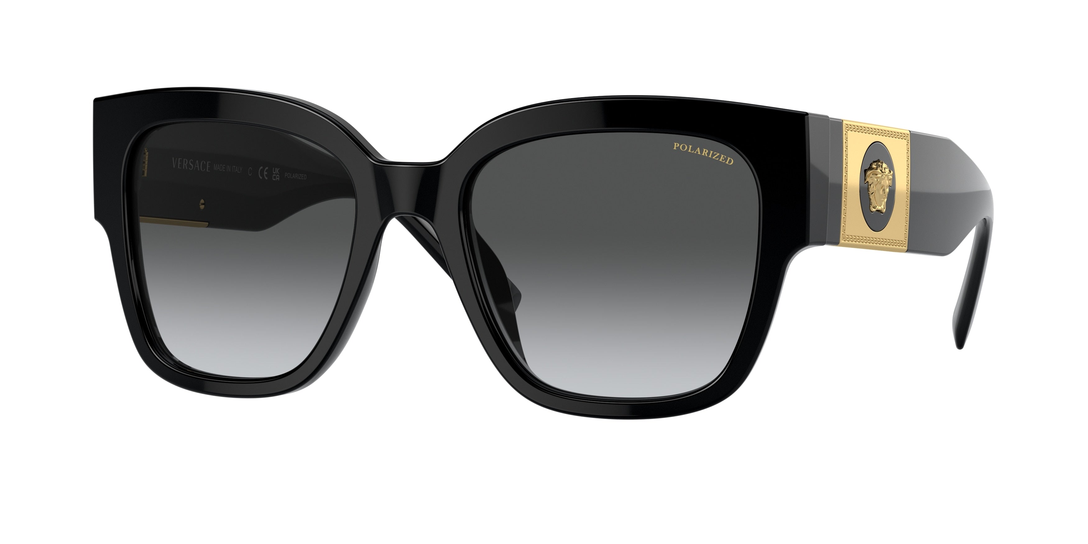Versace VE4437U Pillow Sunglasses GB1/T3-Black 54-140-20 - Color Map Black