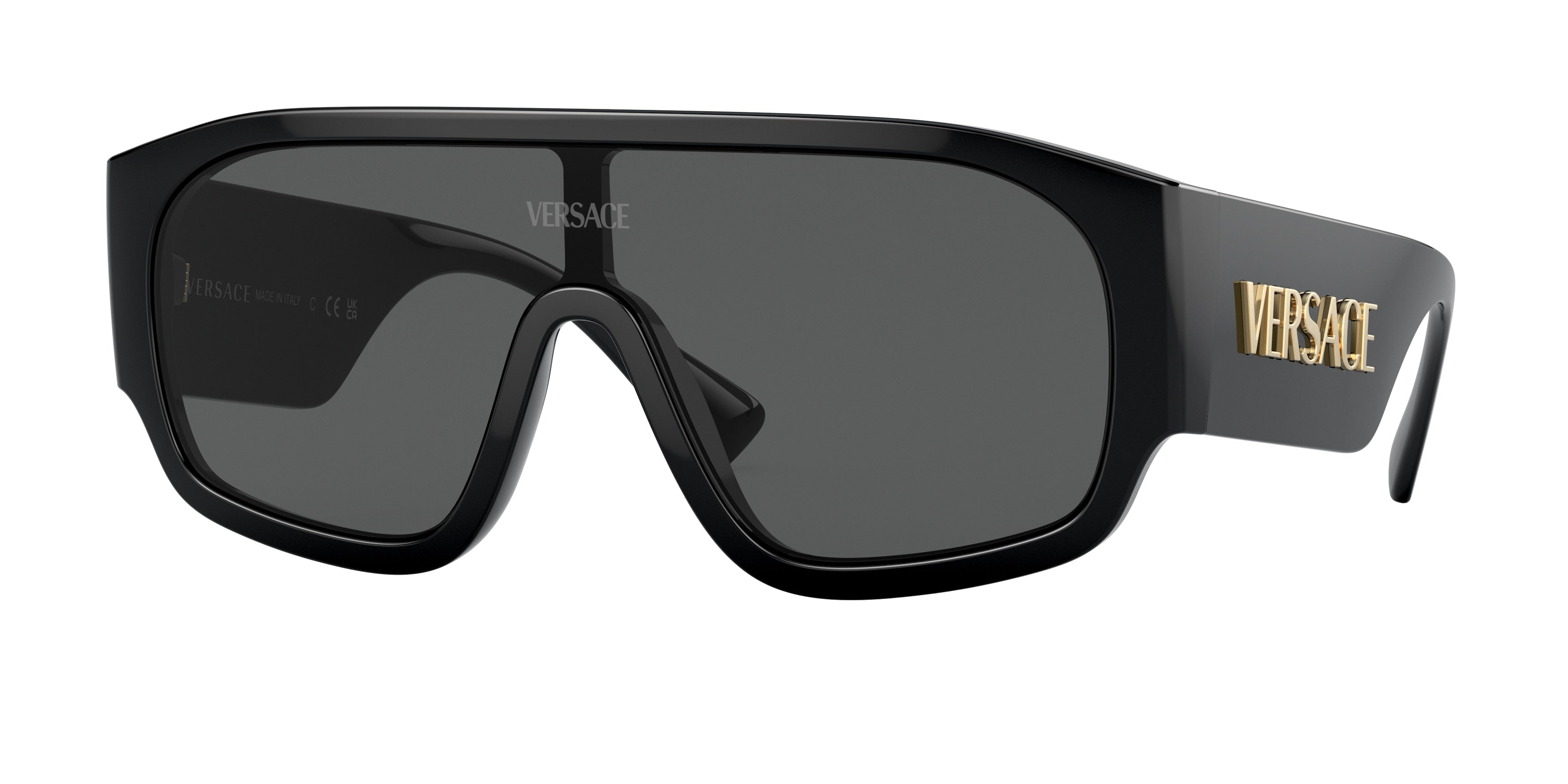 Versace VE4439 Irregular Sunglasses GB1/87-Black 33-145-133 - Color Map Black