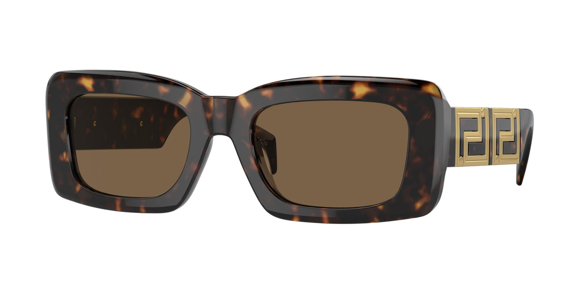 Versace VE4444U Rectangle Sunglasses 108/73-Havana 54-140-21 - Color Map Tortoise
