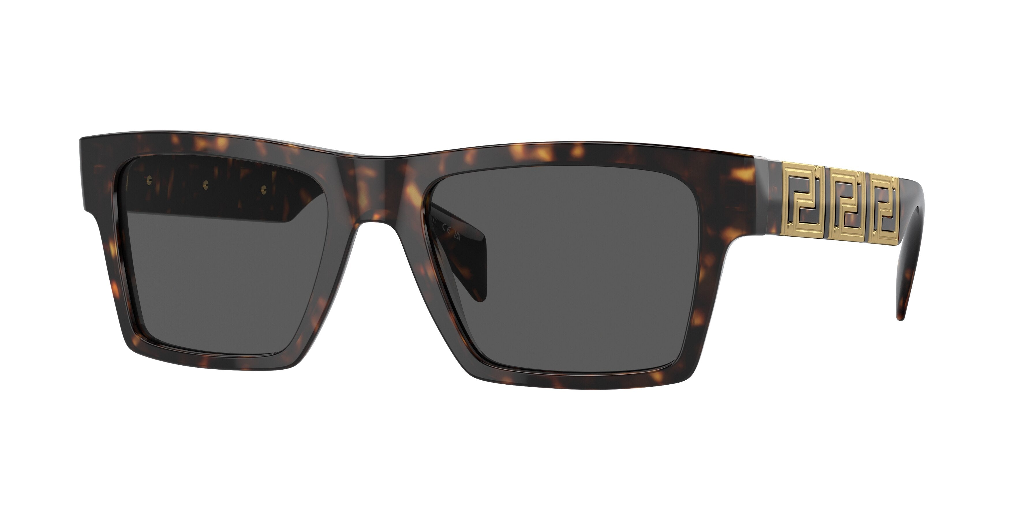 Versace VE4445F Rectangle Sunglasses 108/87-Havana 54-145-19 - Color Map Tortoise