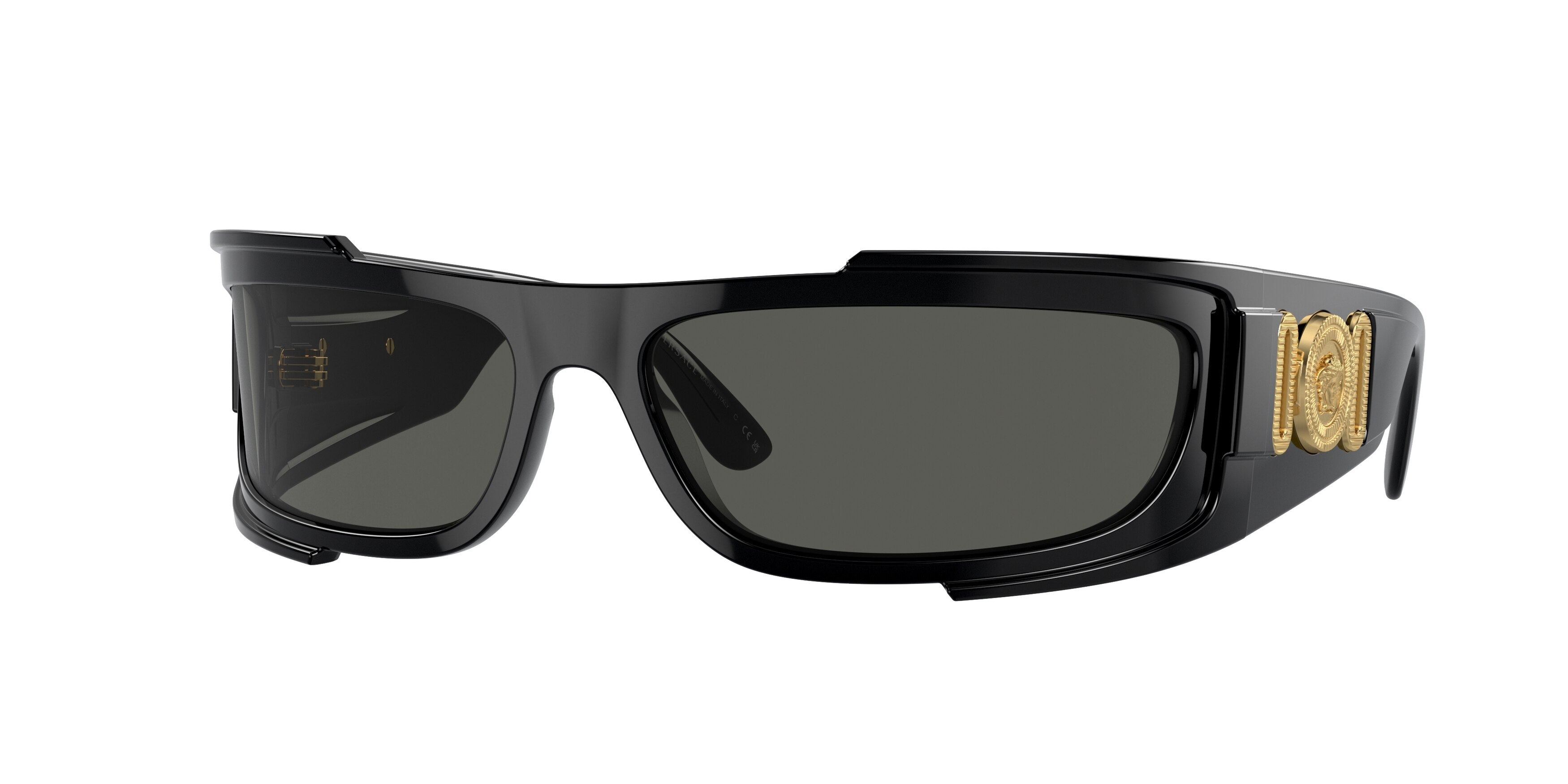 Versace VE4446 Rectangle Sunglasses 536087-Black 67-120-16 - Color Map Black