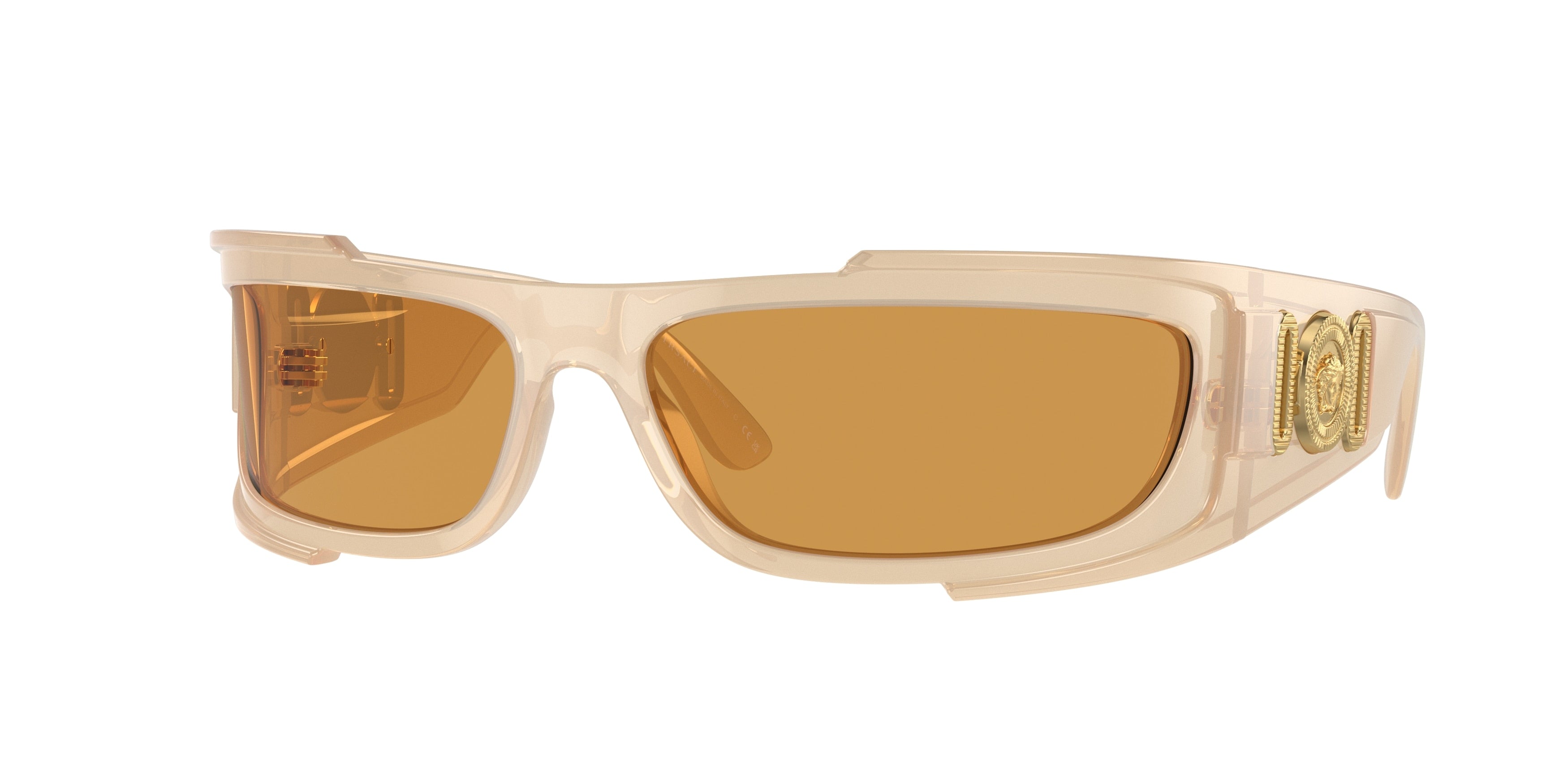 Versace VE4446 Rectangle Sunglasses 5413/7-Opal Beige 67-120-16 - Color Map Brown