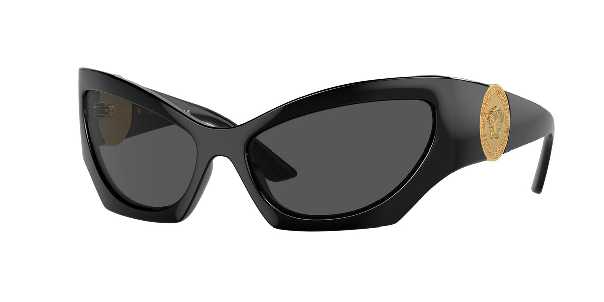 Versace VE4450 Cat Eye Sunglasses GB1/87-Black 60-125-16 - Color Map Black