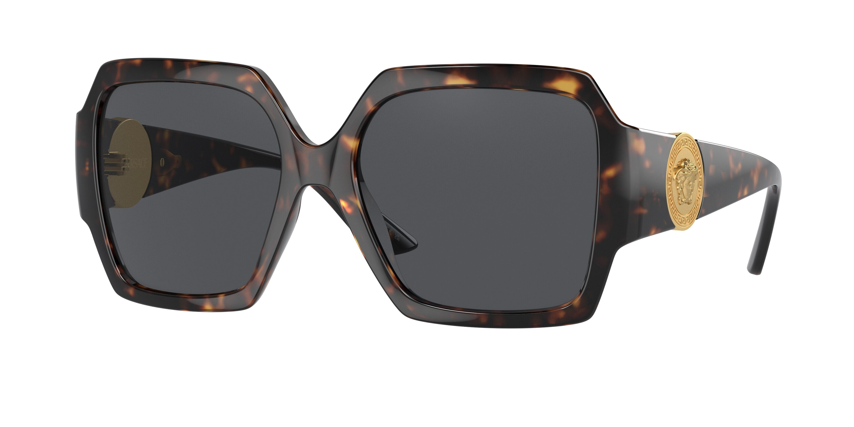 Versace VE4453 Square Sunglasses 108/87-Havana 56-135-17 - Color Map Tortoise