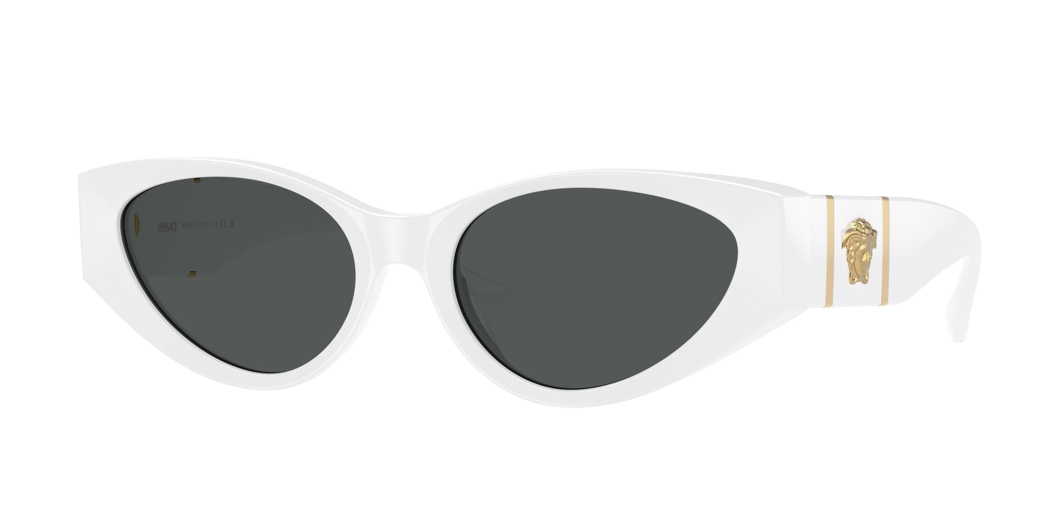 Versace VE4454 Cat Eye Sunglasses 314/87-White 55-140-18 - Color Map White