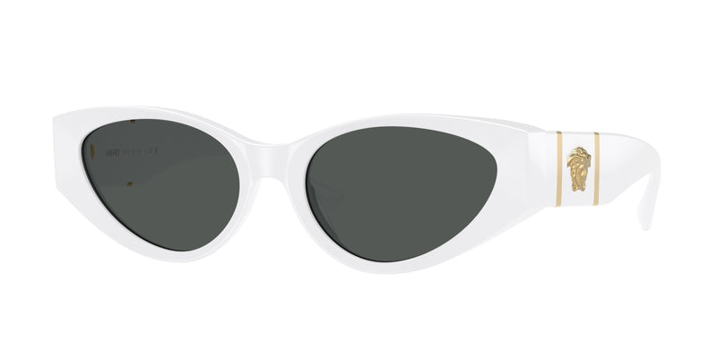 Versace VE4454 Cat Eye Sunglasses 314/87-White 55-140-18 - Color Map White