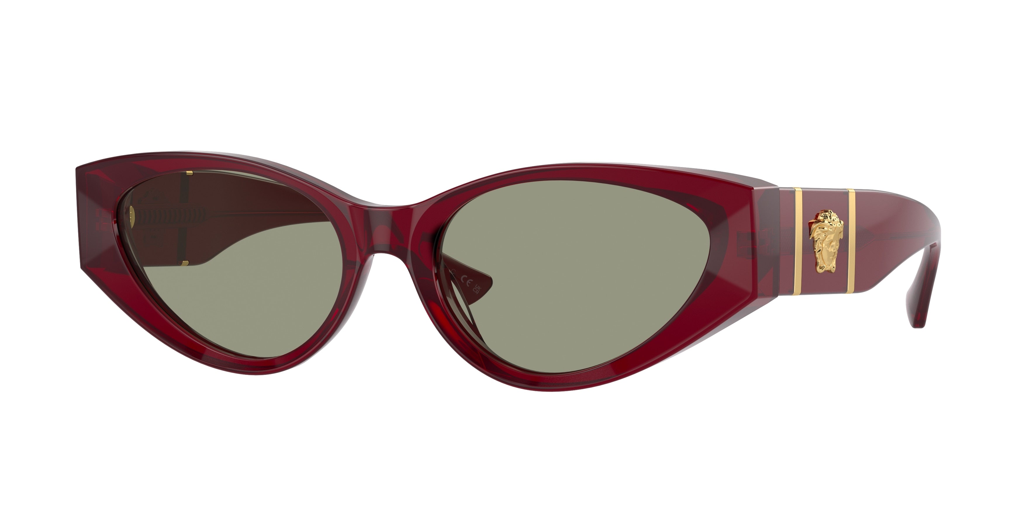Versace VE4454 Cat Eye Sunglasses 5430/2-Bordeaux 55-140-18 - Color Map Red