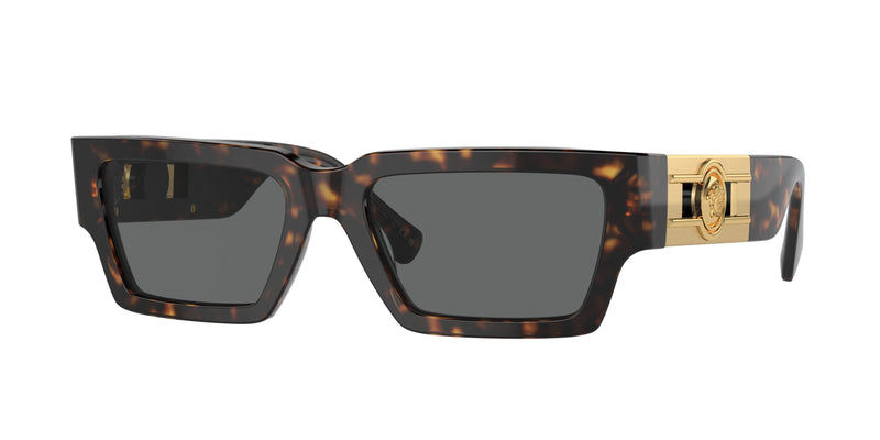 Versace VE4459 Rectangle Sunglasses 108/87-Havana 54-140-18 - Color Map Tortoise