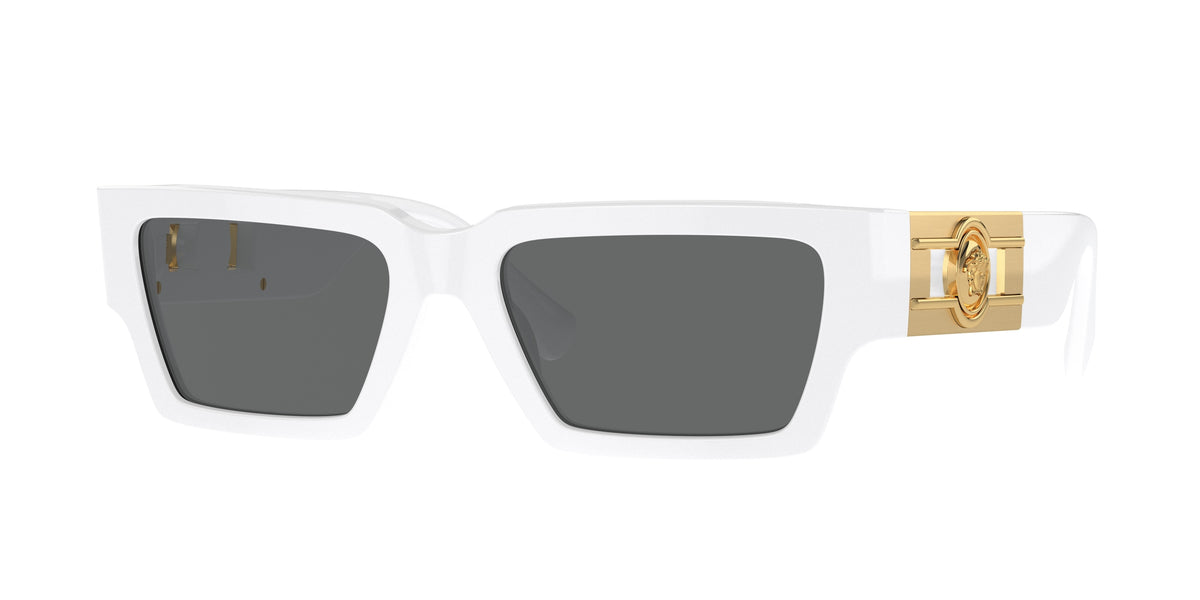 Versace VE4459 Rectangle Sunglasses 314/87-White 54-140-18 - Color Map White