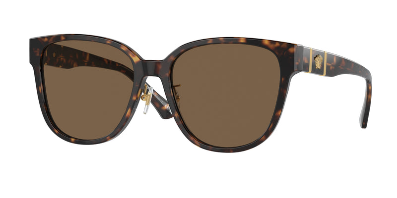 Versace VE4460D Square Sunglasses 108/73-Havana 57-140-18 - Color Map Tortoise