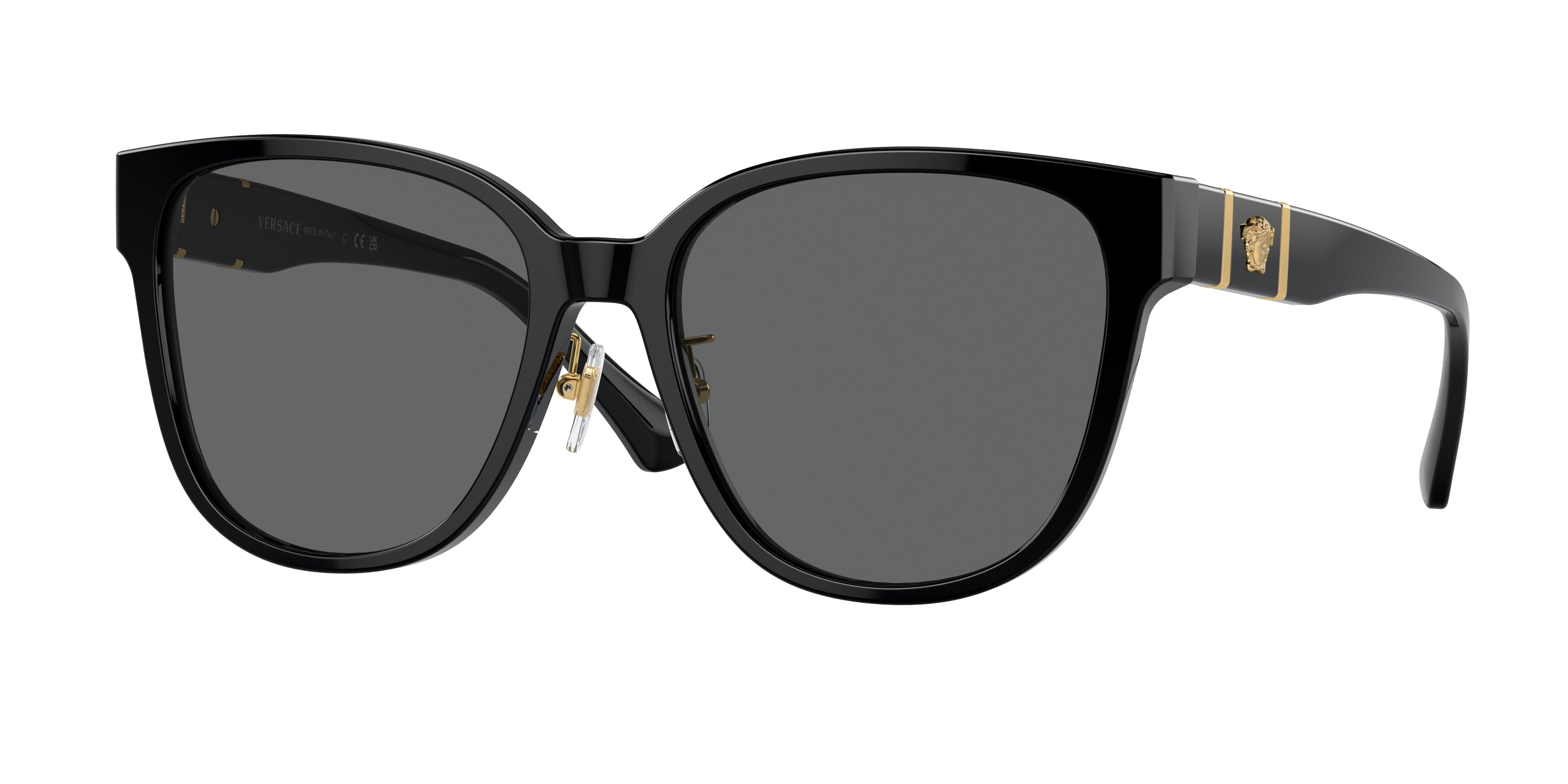 Versace VE4460D Square Sunglasses GB1/87-Black 57-140-18 - Color Map Black