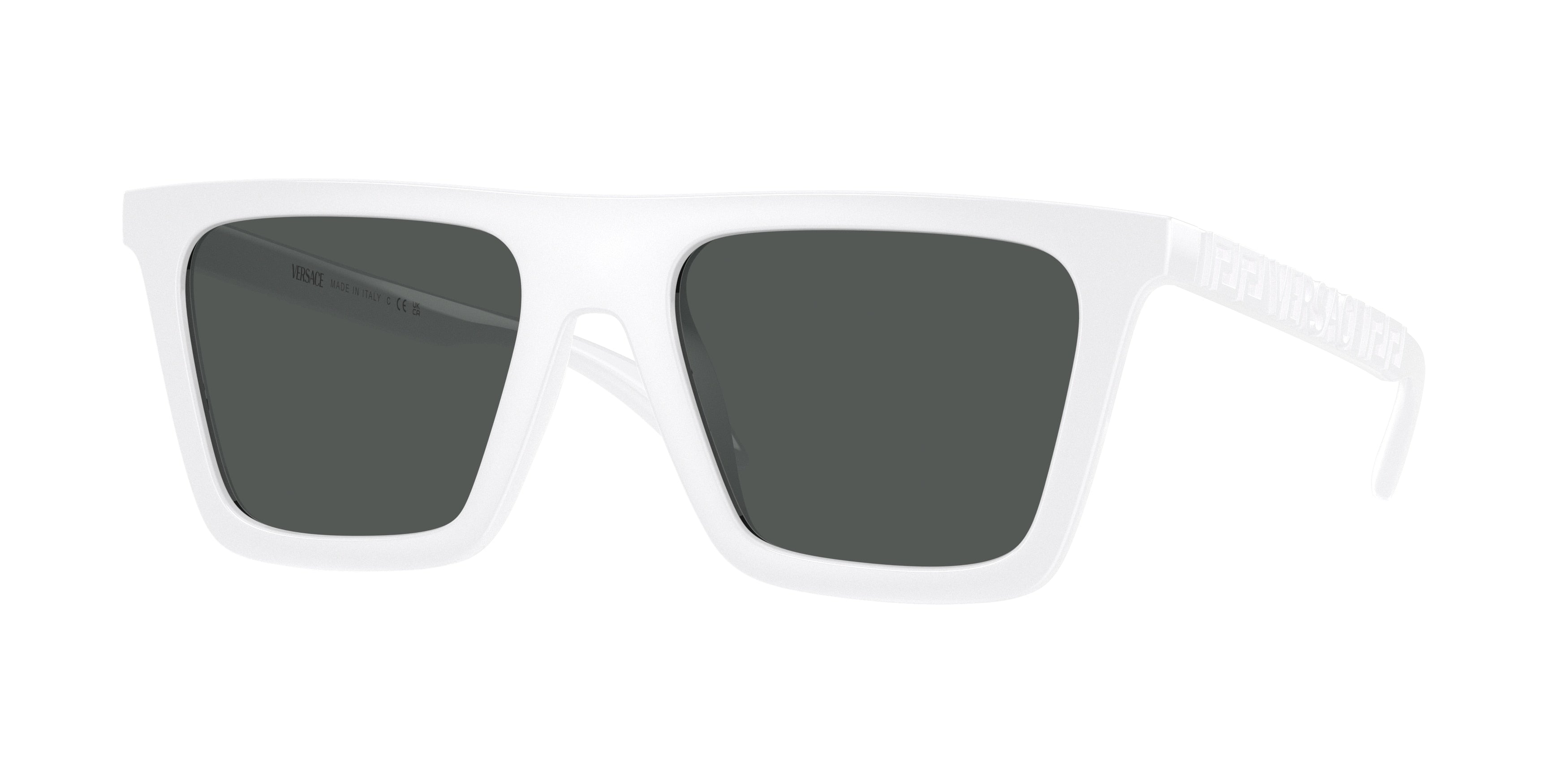 Versace VE4468U Rectangle Sunglasses 314/87-White 53-140-19 - Color Map White