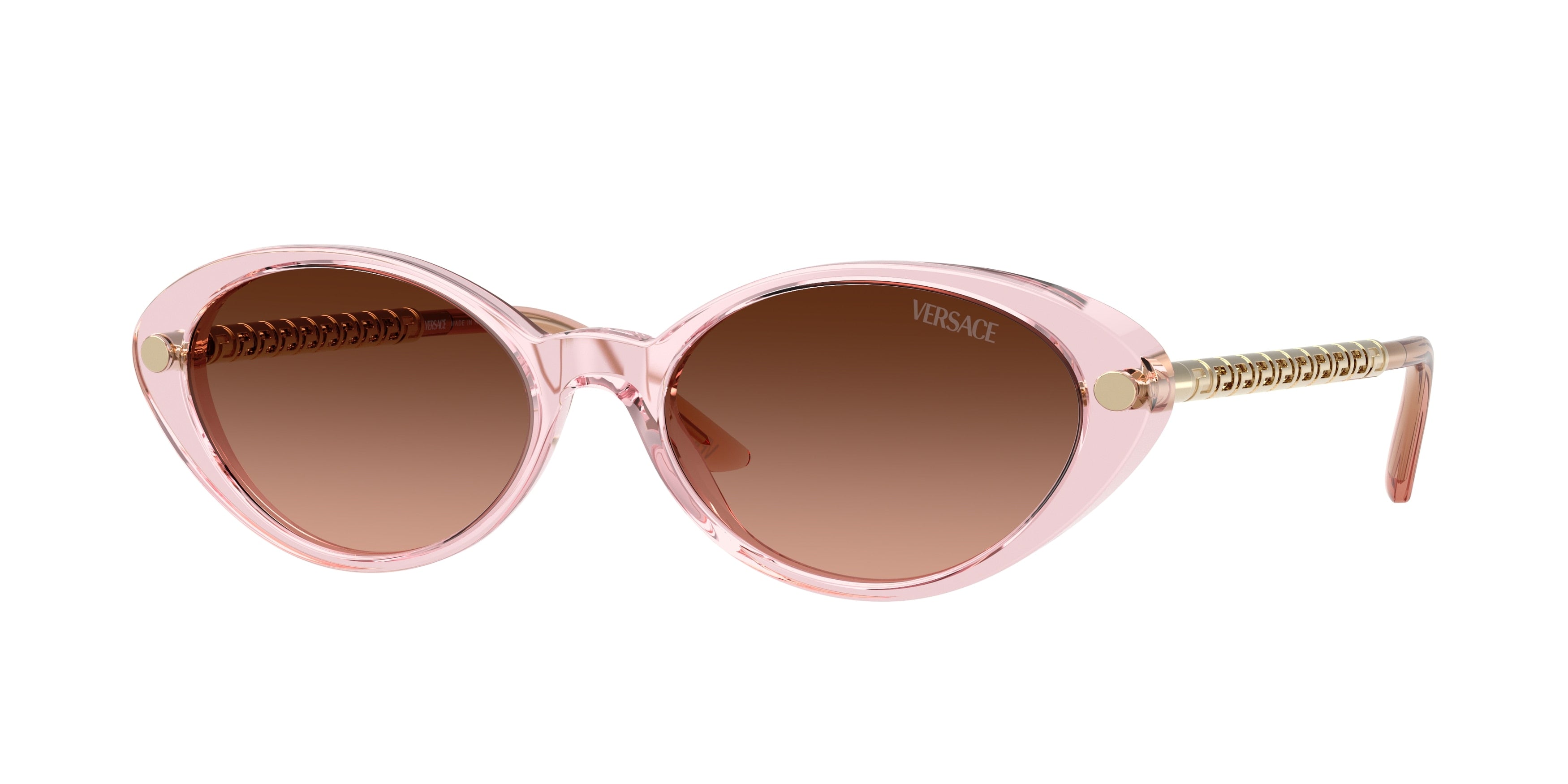 Versace VE4469 Oval Sunglasses 54725M-Pink Transparent 54-140-17 - Color Map Pink