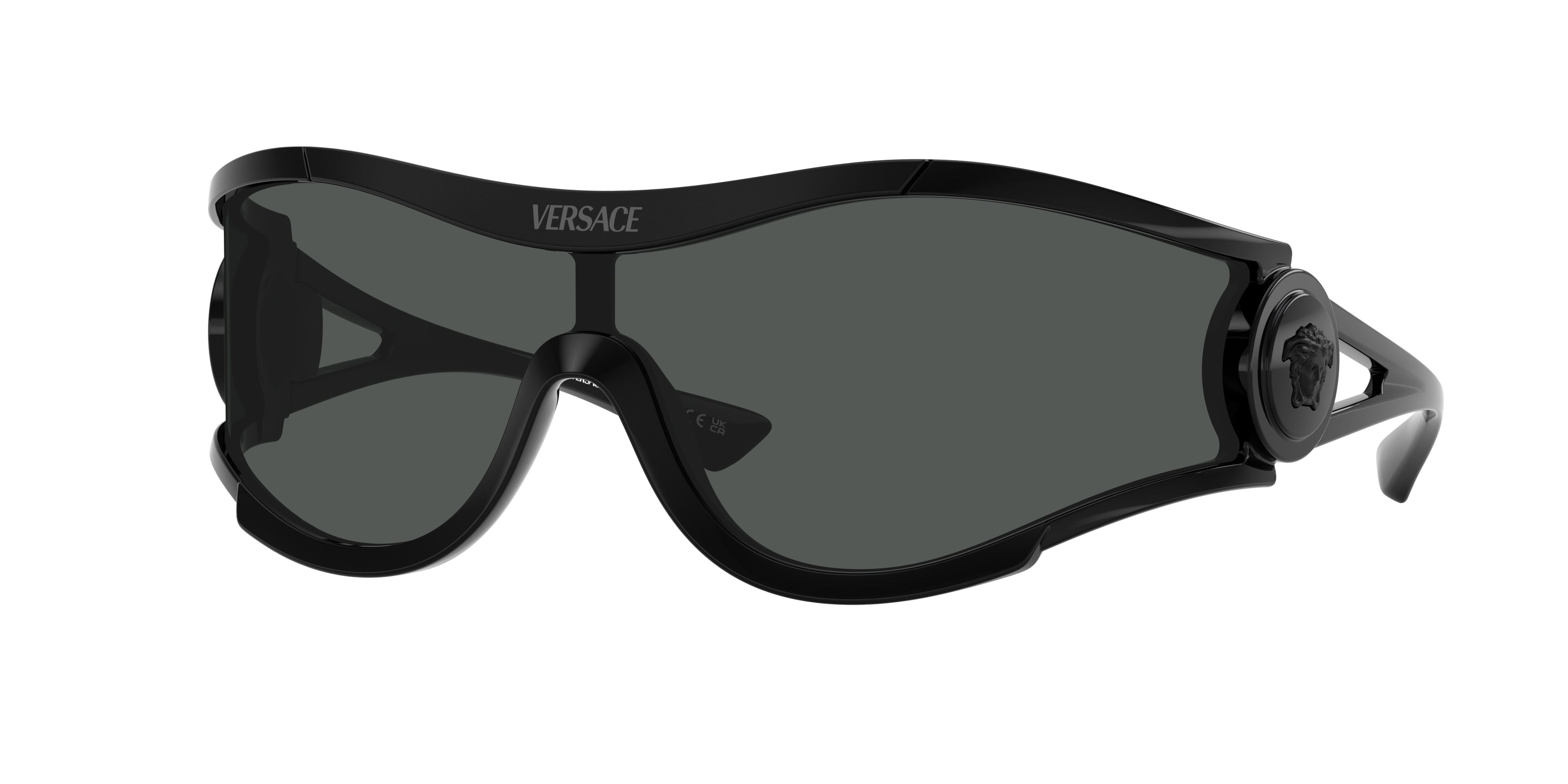 Versace VE4475 Irregular Sunglasses 536087-Black 42-110-142 - Color Map Black