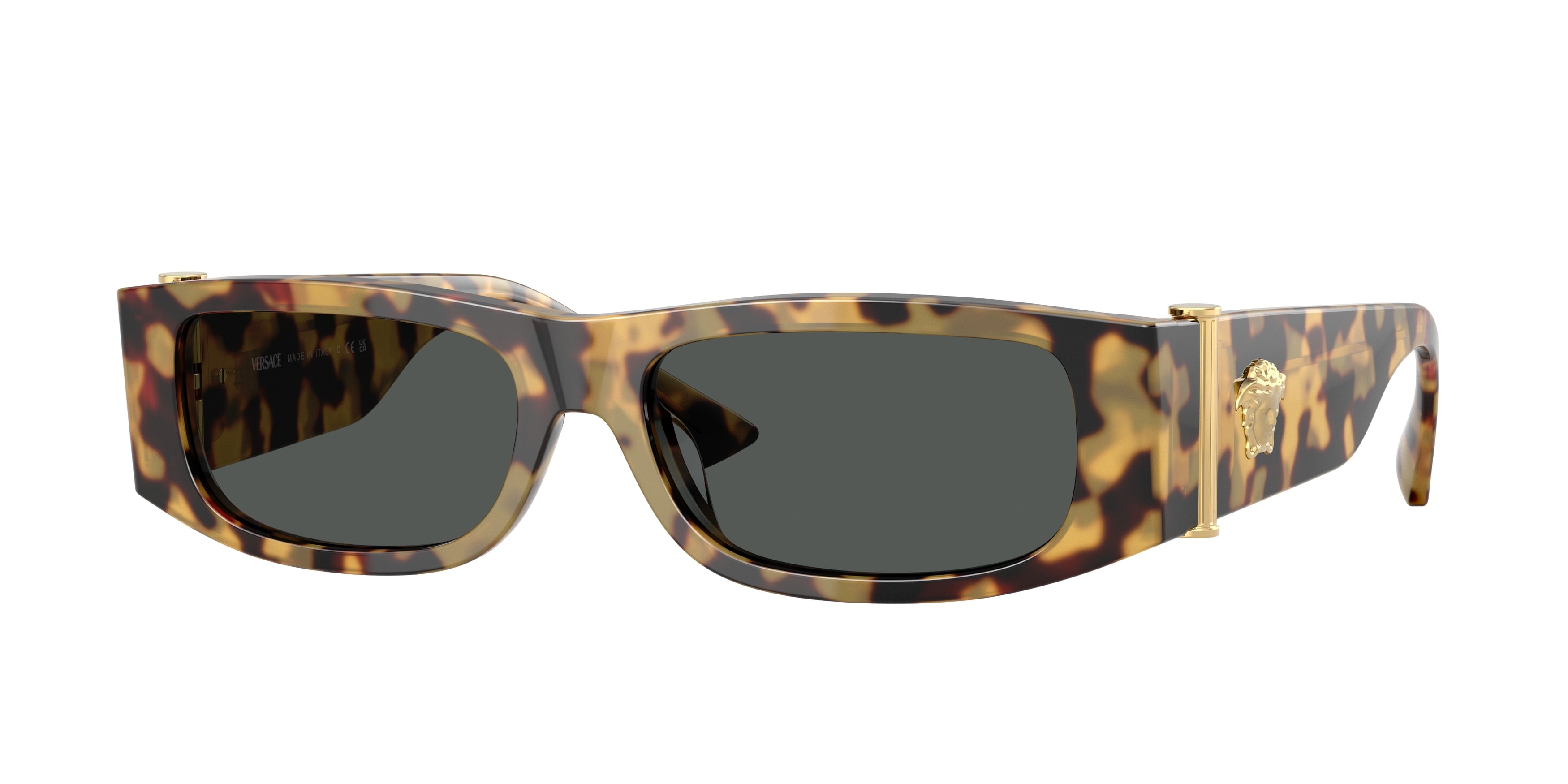 Versace VE4476U Rectangle Sunglasses 777/87-Brown Yellow Havana 55-135-16 - Color Map Tortoise