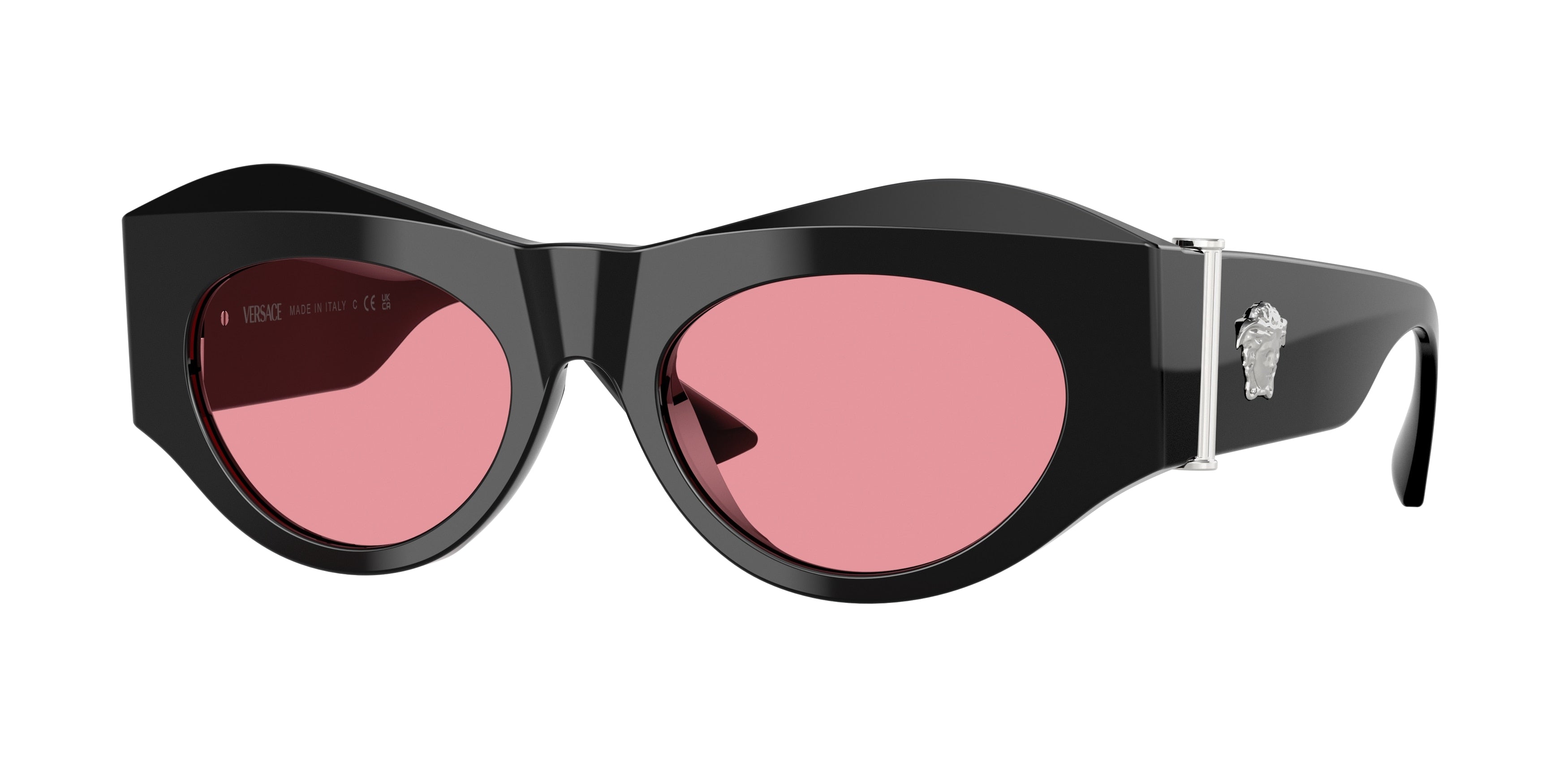 Versace VE4477U Irregular Sunglasses 532084-Black 52-135-19 - Color Map Black